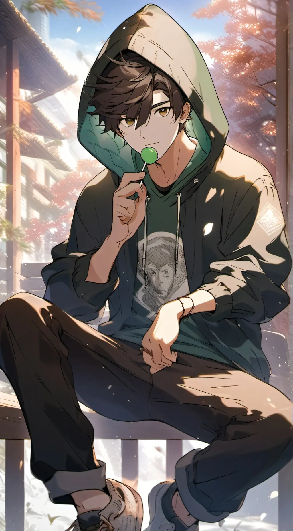 ai character: 💚leon💚 background