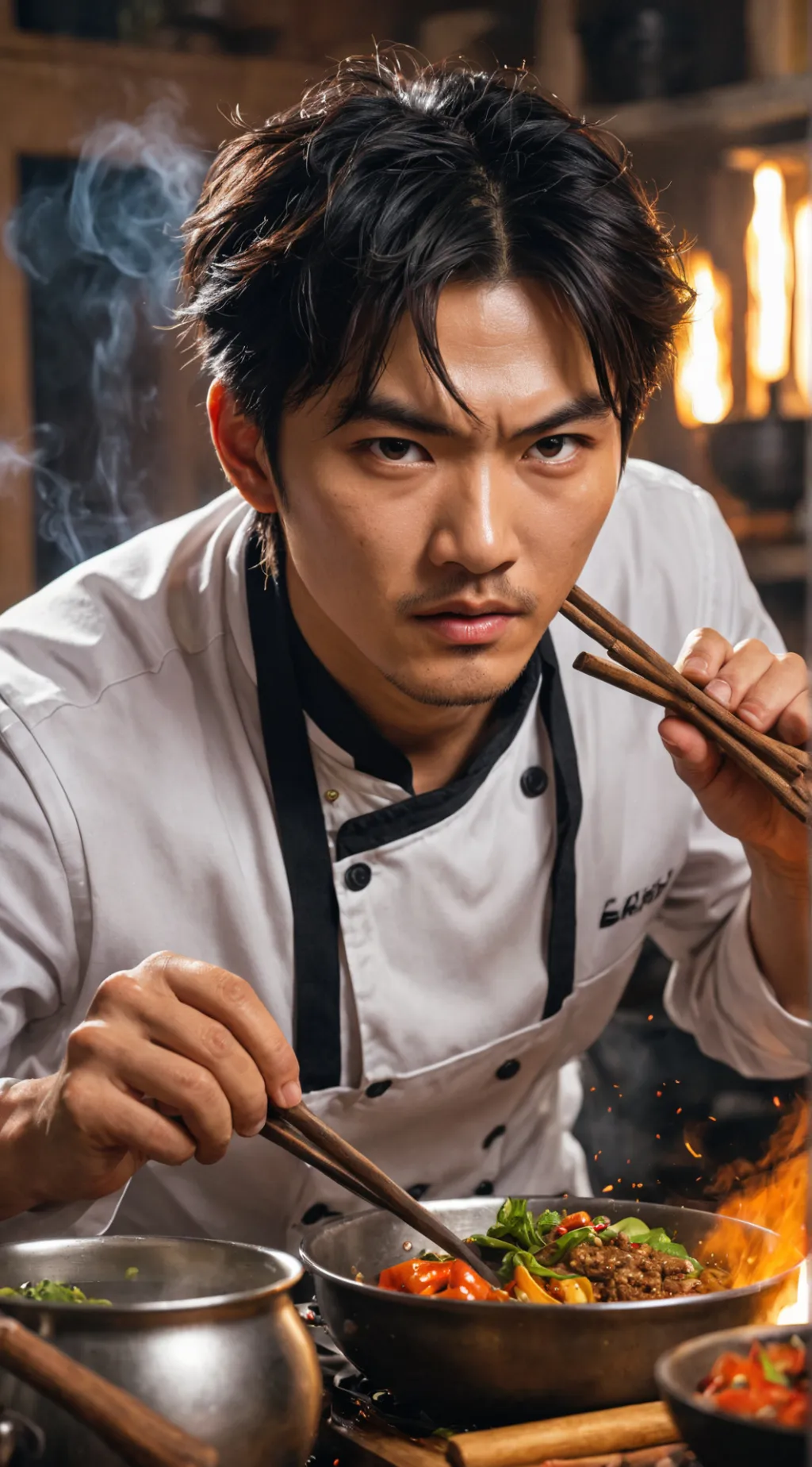 ai character: Fiery Chef Rival background