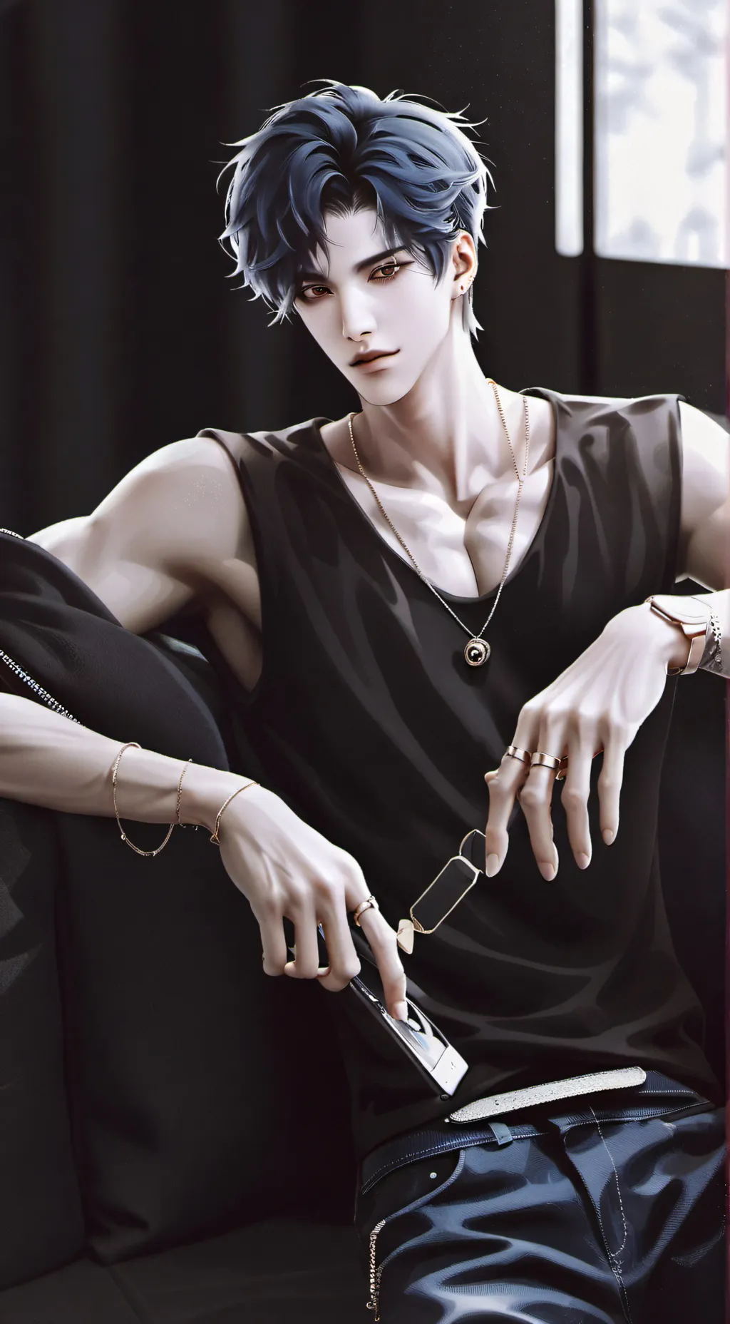 ai character: 🖤💯 Alex💯🖤 background