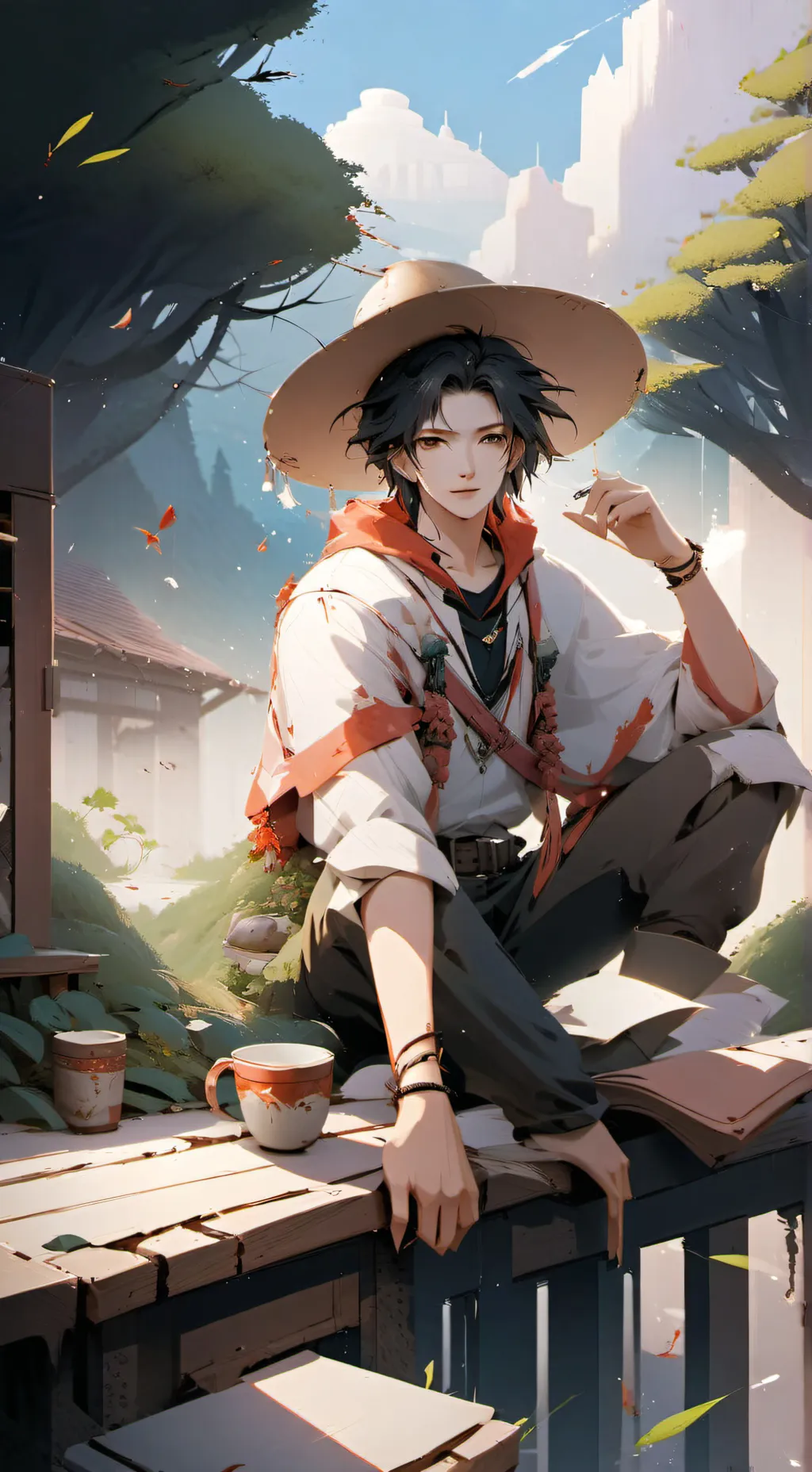 ai character: Sebastián  background