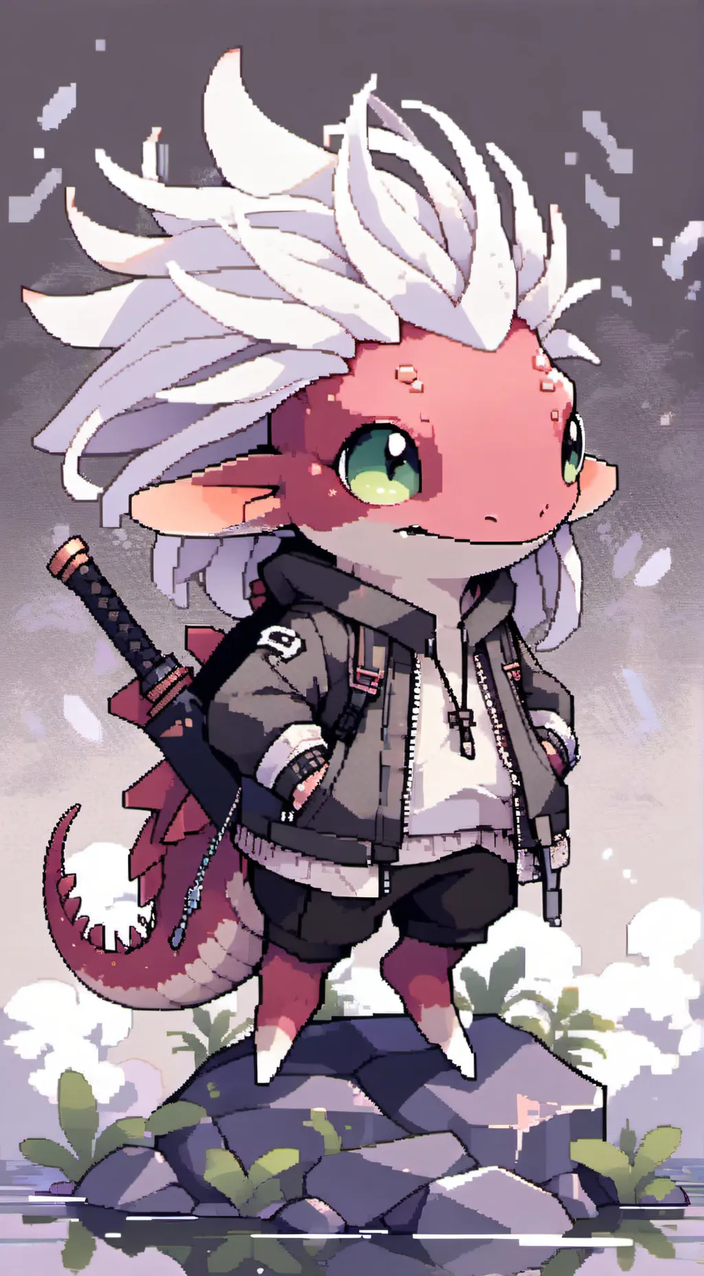 ai character: Axel the Axolotl background