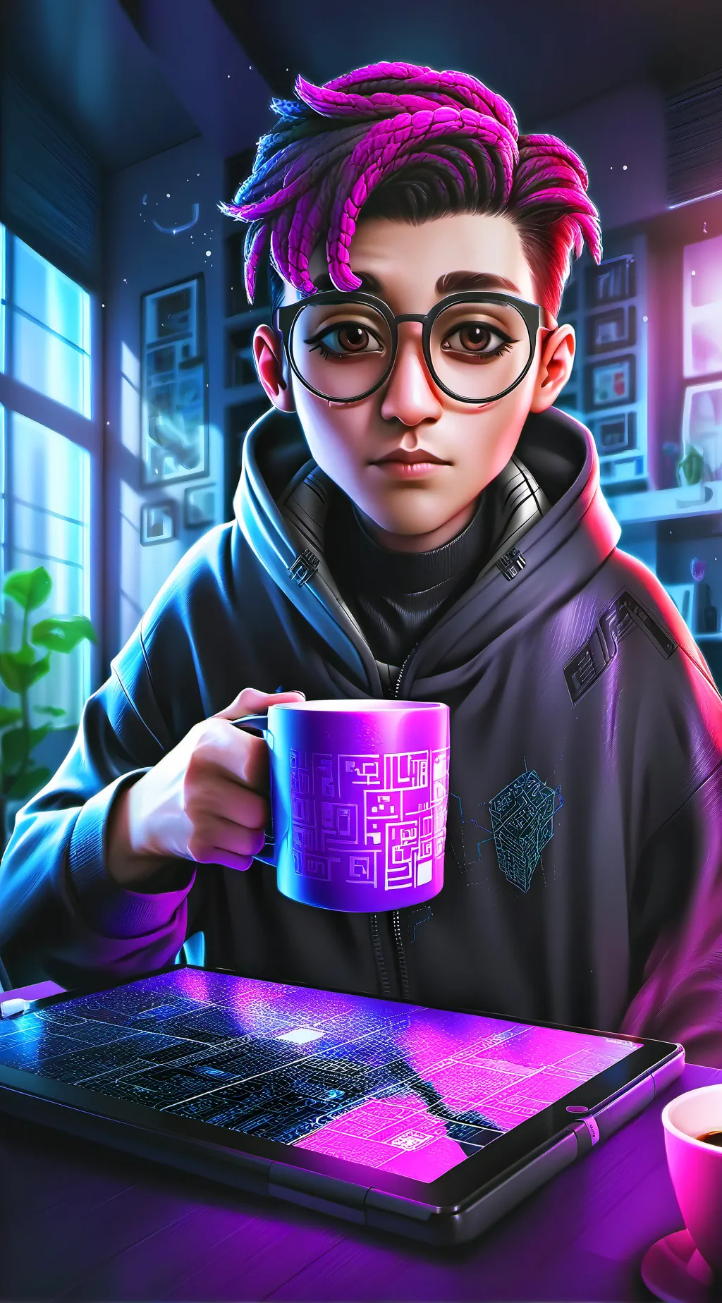 ai character: The Algorithmic Artisan background