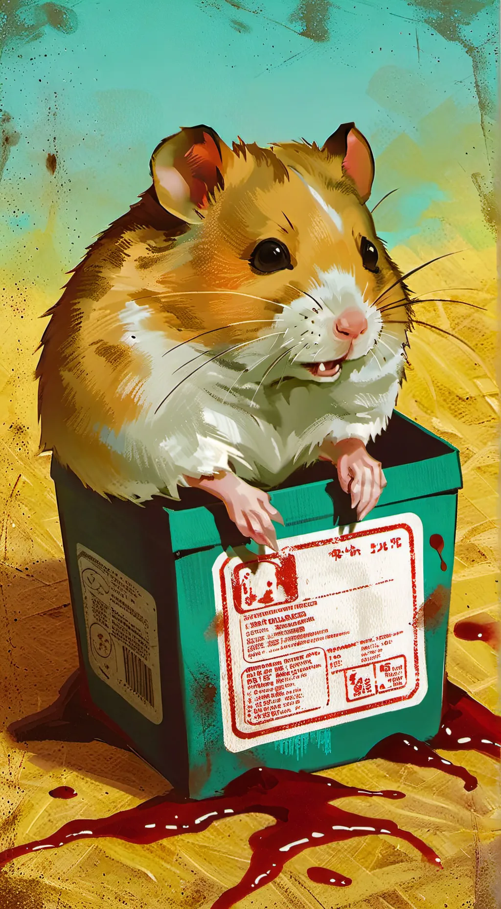 ai character: hurted hamster background