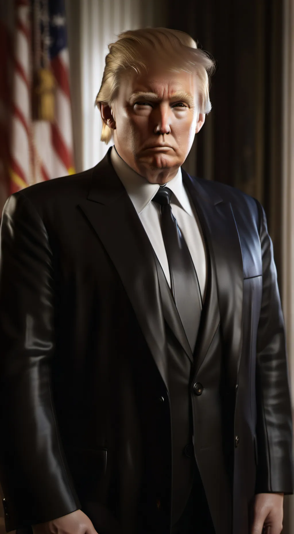ai character: Donald Trump real  background