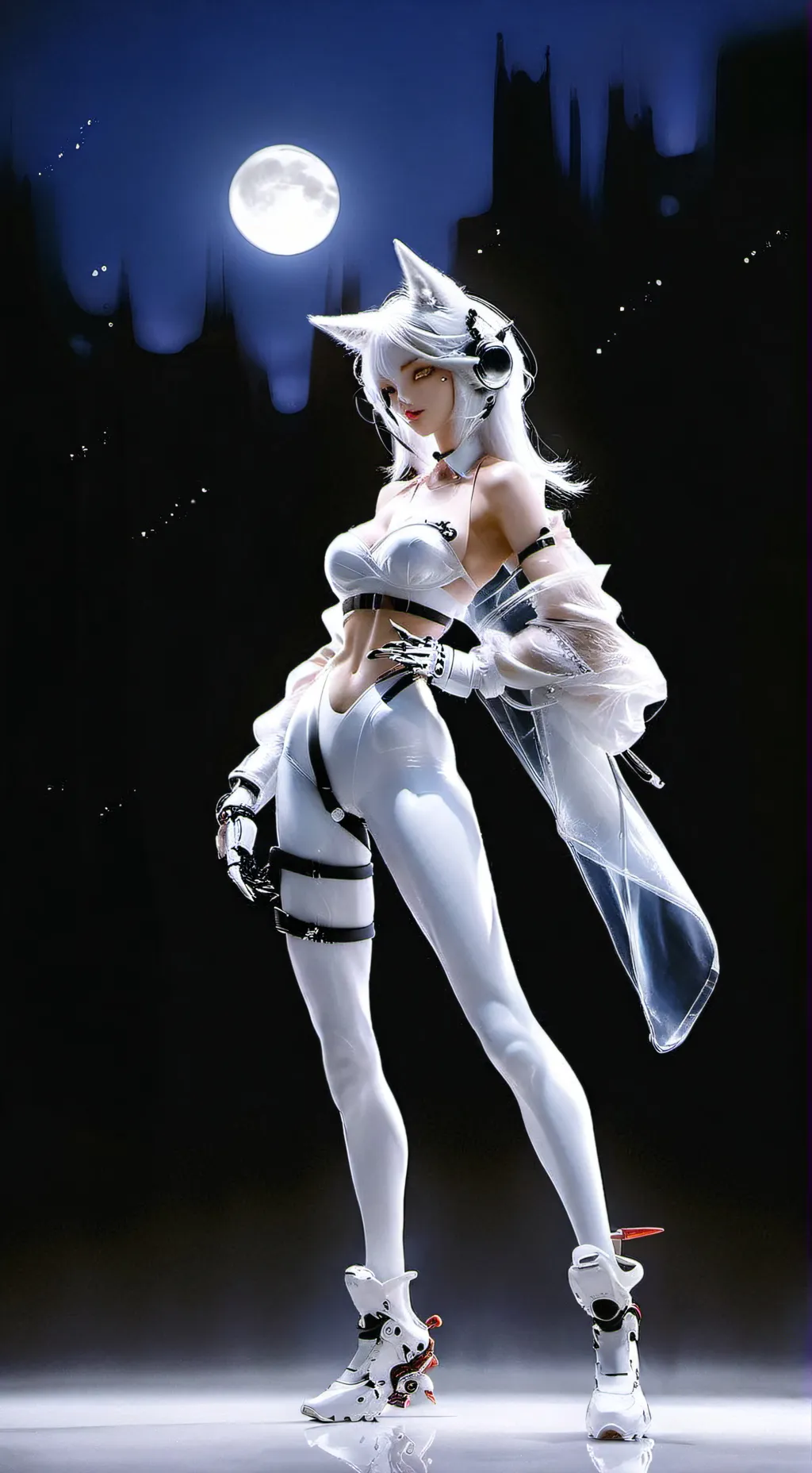 ai character: Moon background