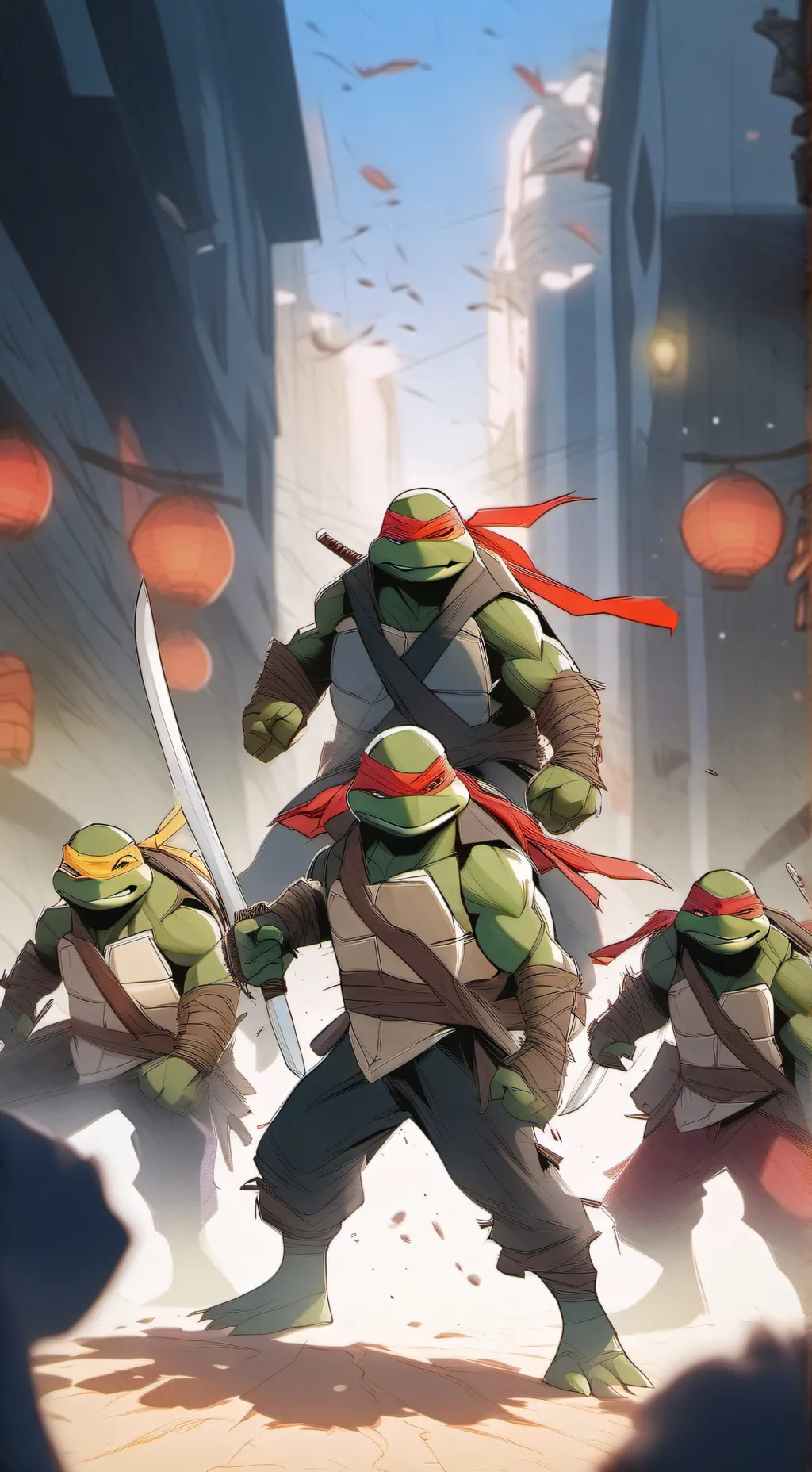 ai character: Mutant ninja turtl background