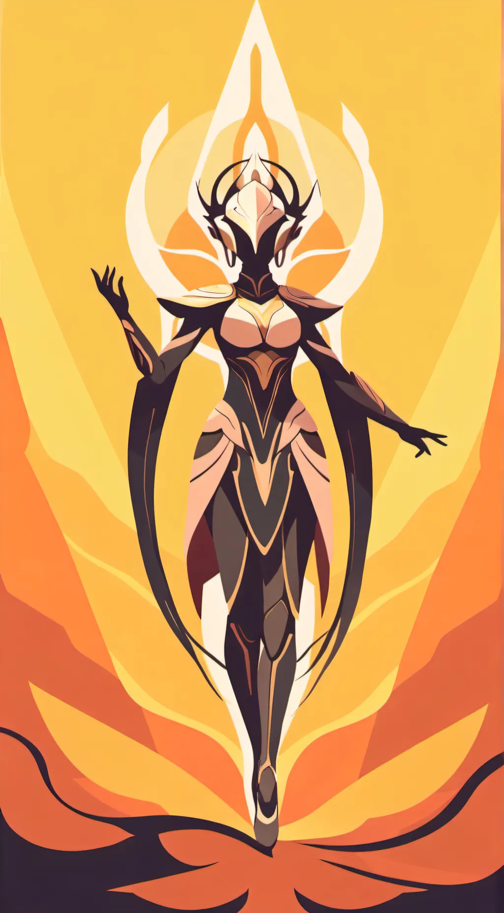 ai character: warframe lotus  background