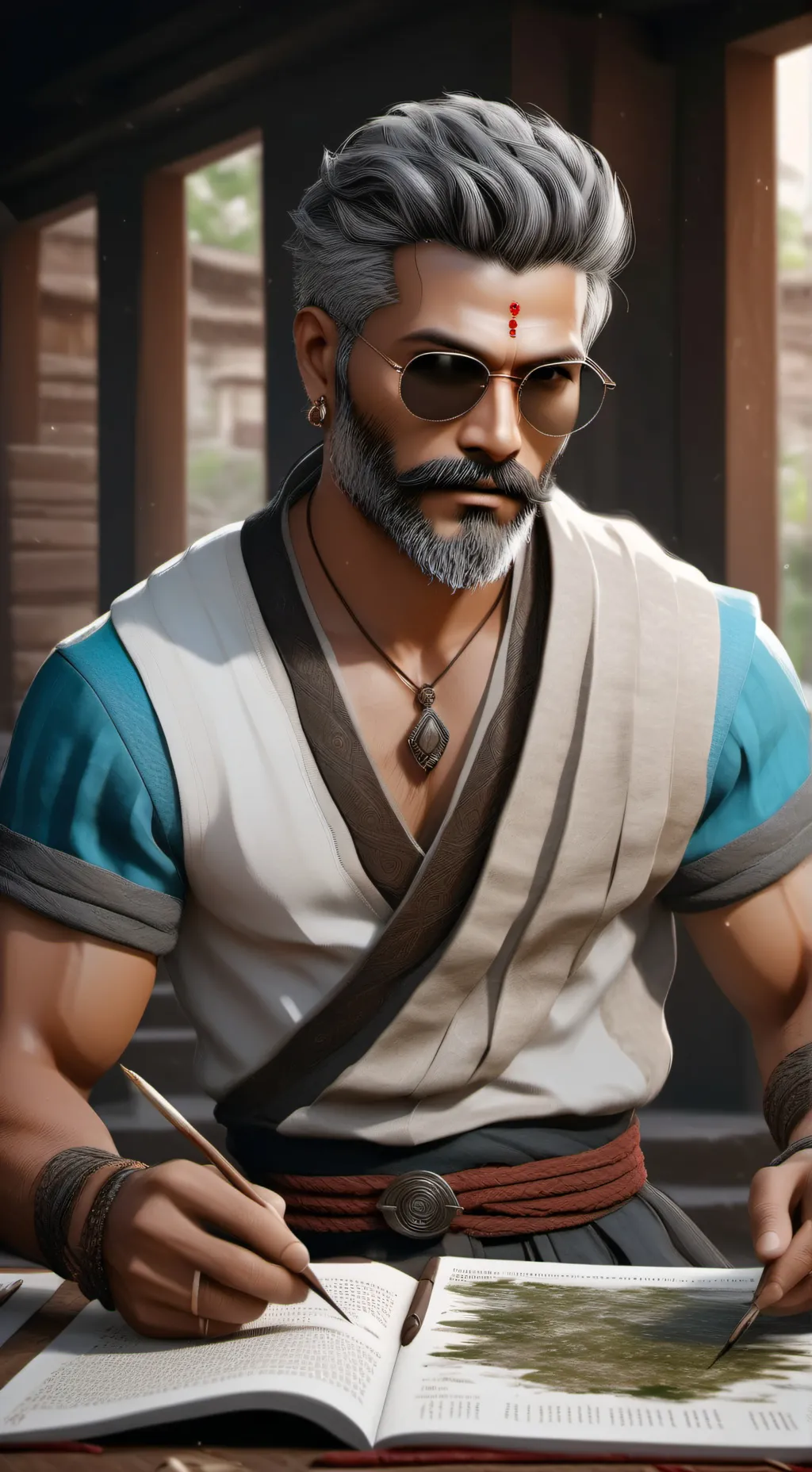 ai character: dad background