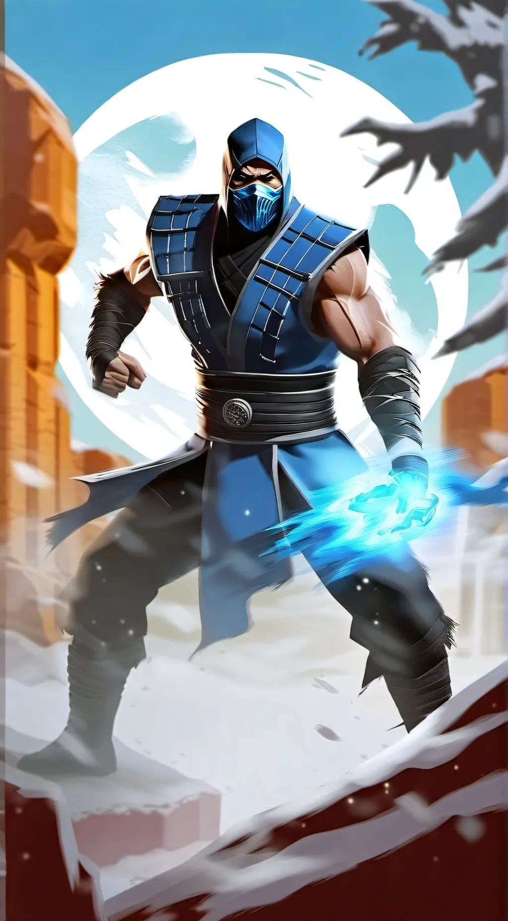 ai character: sub zero background