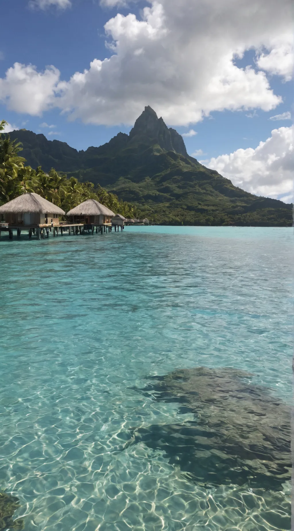 ai character: Bora Bora background