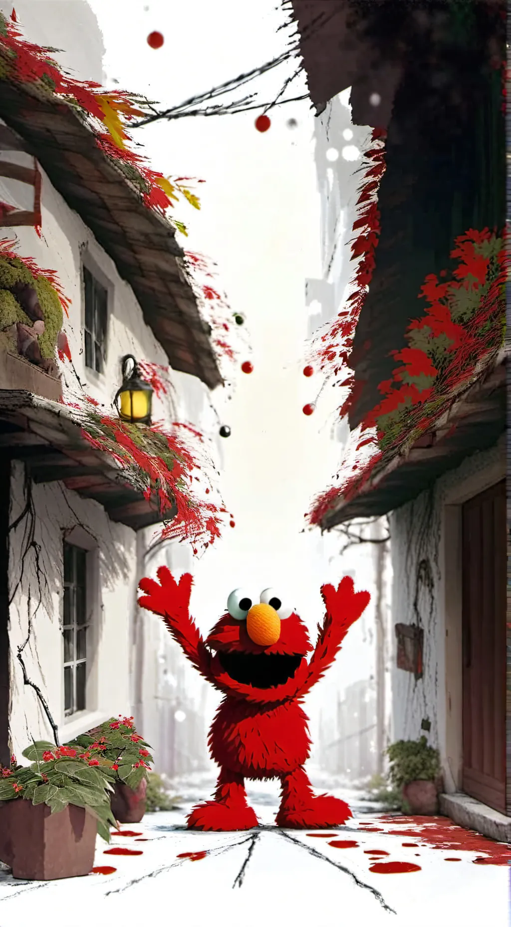ai character: elmo  background