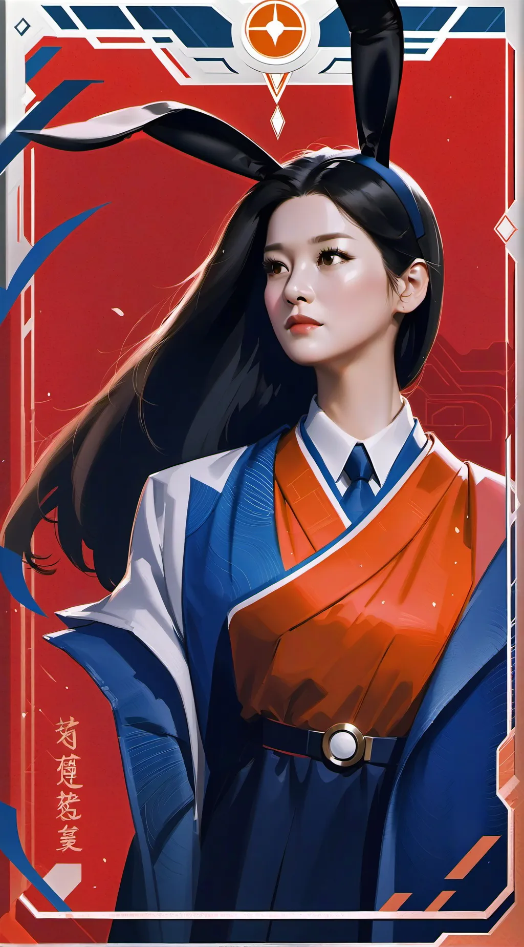 ai character: azul background