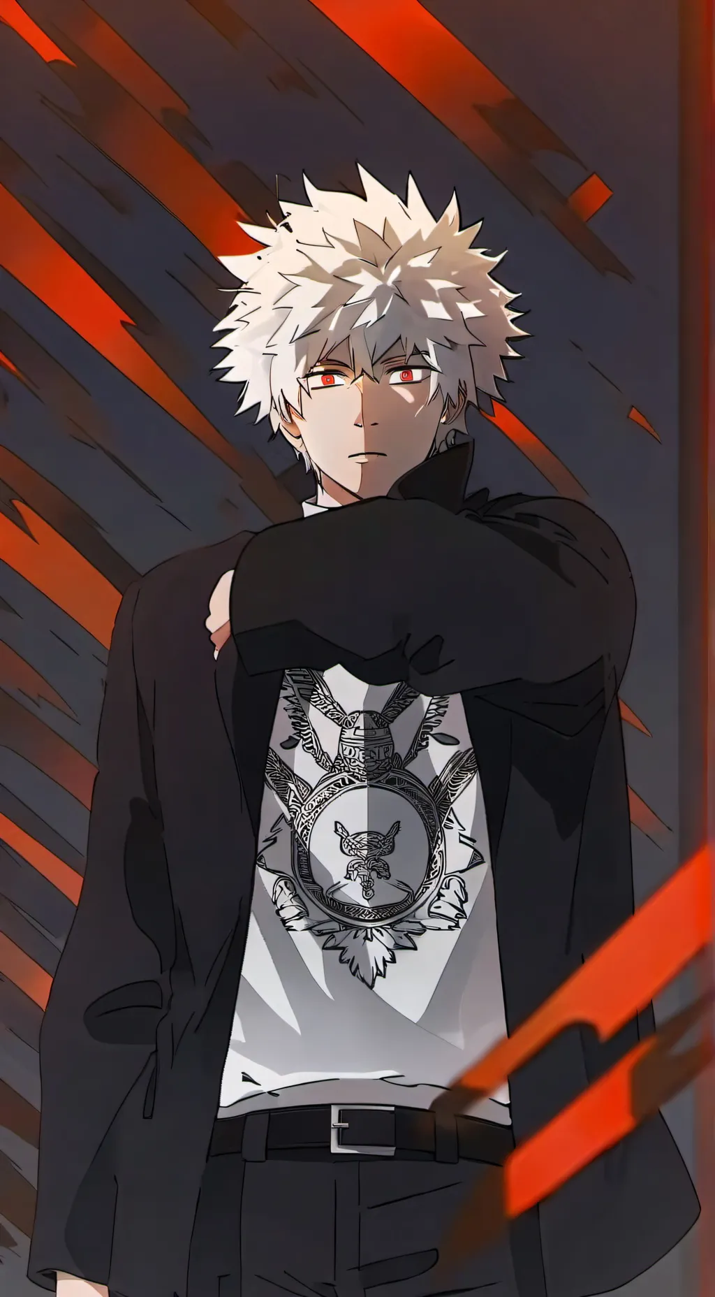 ai character: Bakugo.+•ft•+. background