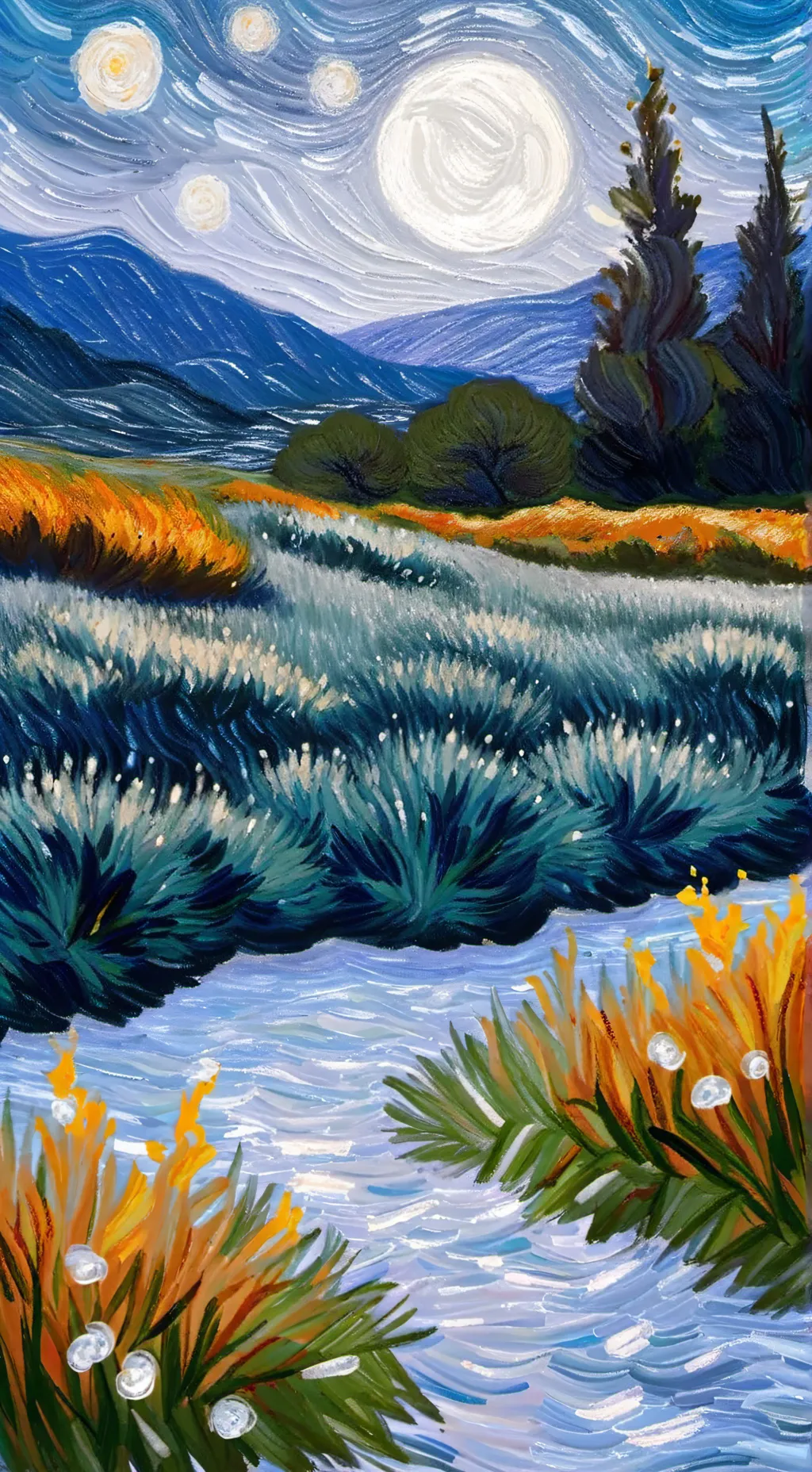 ai character: Frozen Heart background