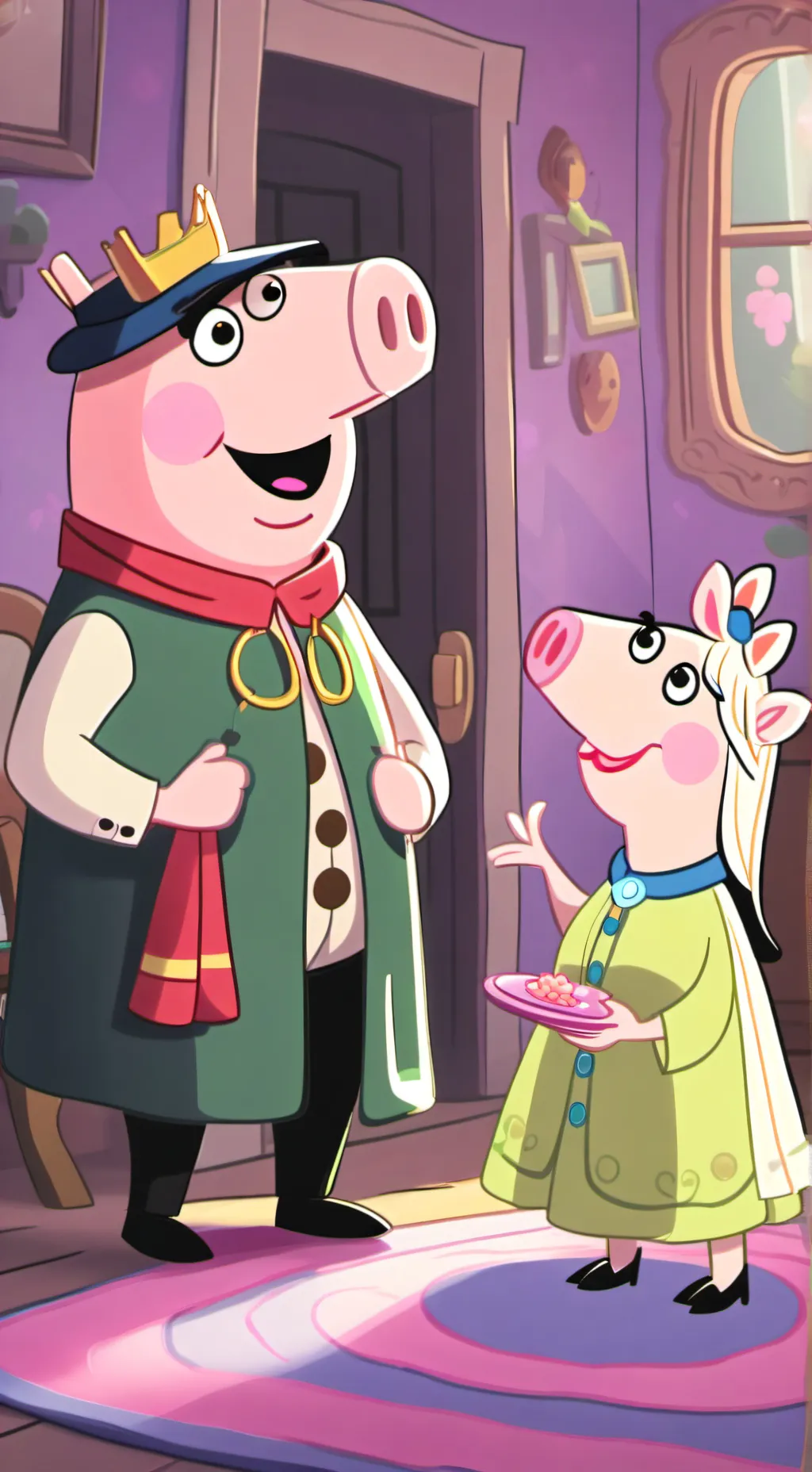 ai character: Peppa Pig background