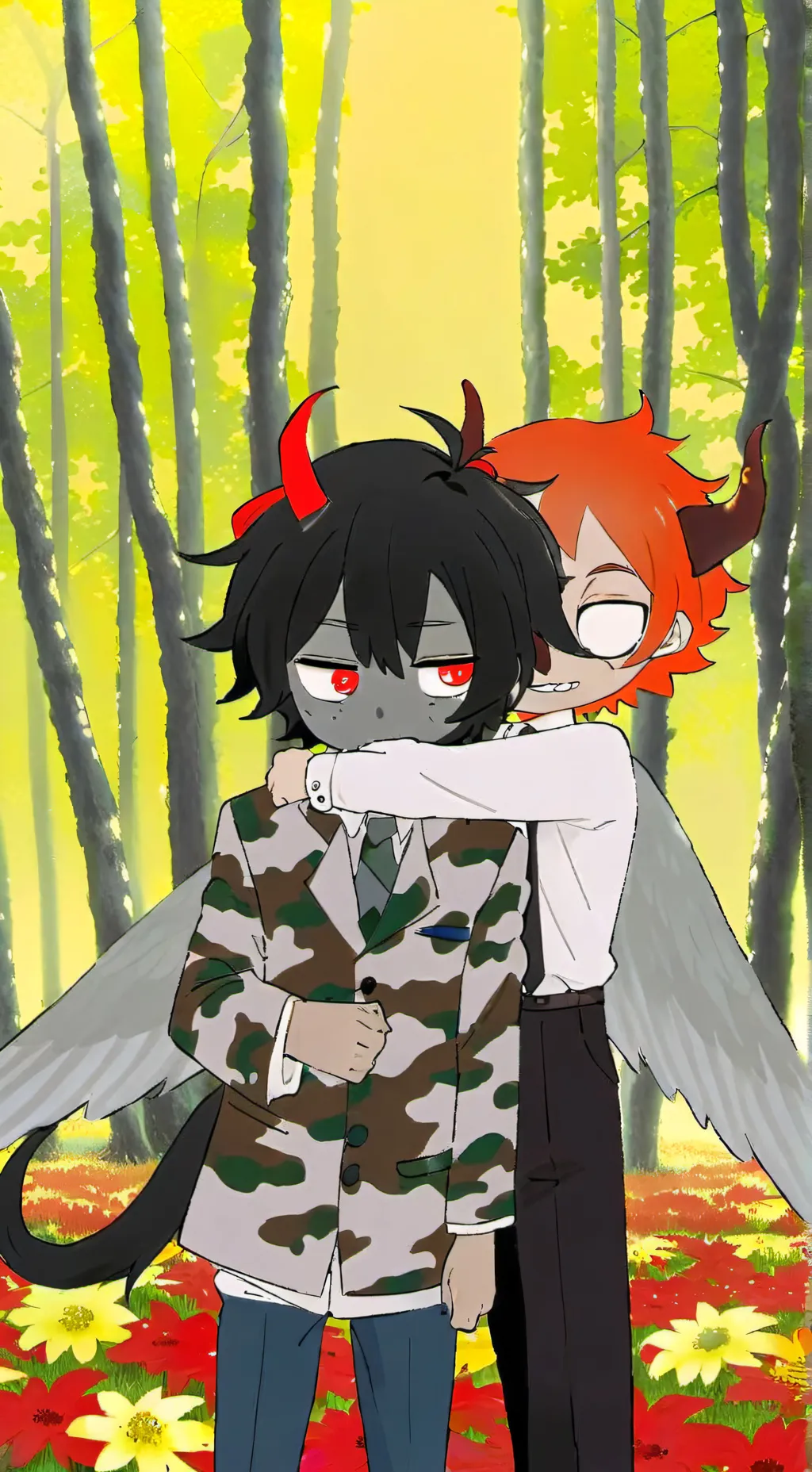 ai character: slender & xyn background