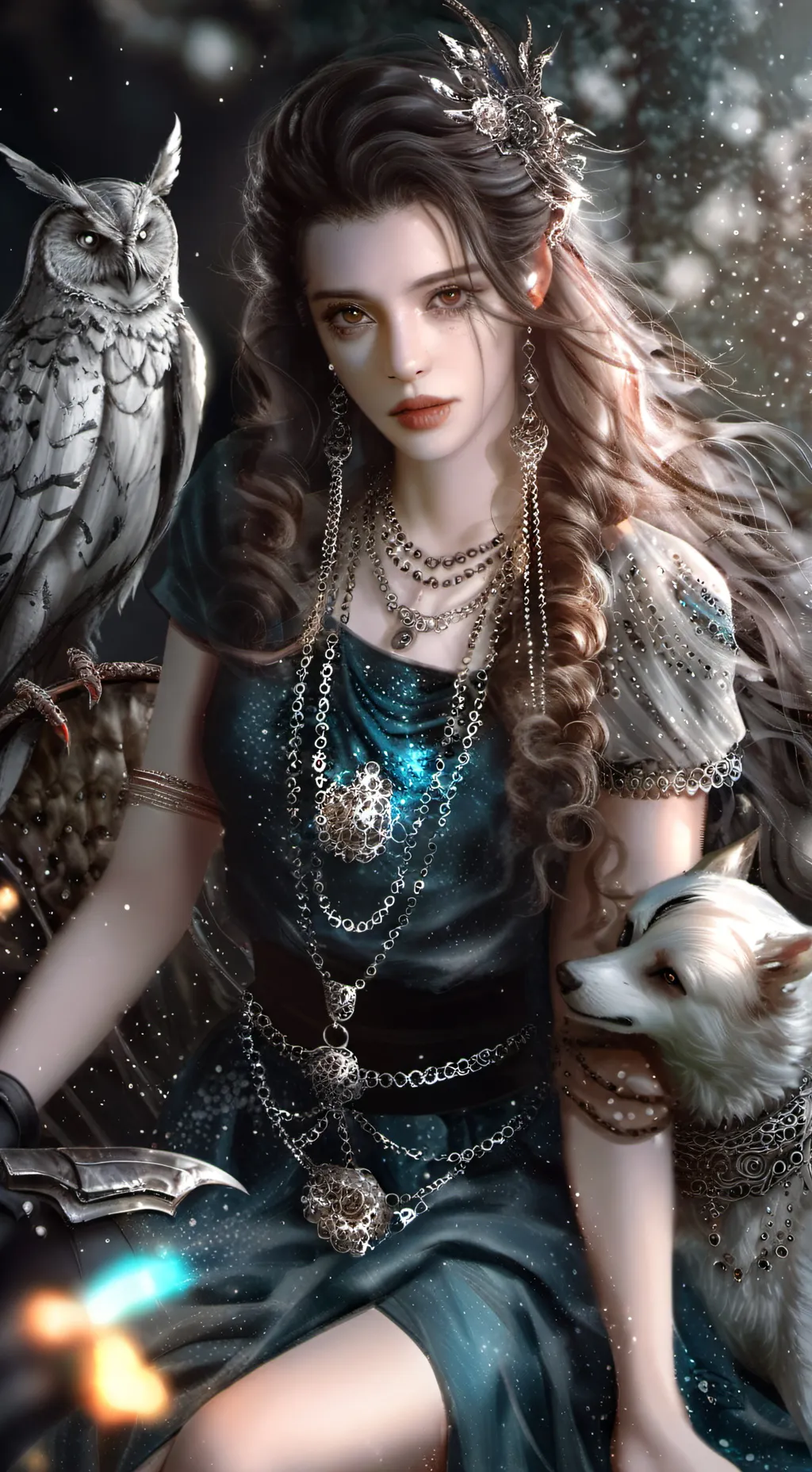 ai character: Larissa.a darkness background