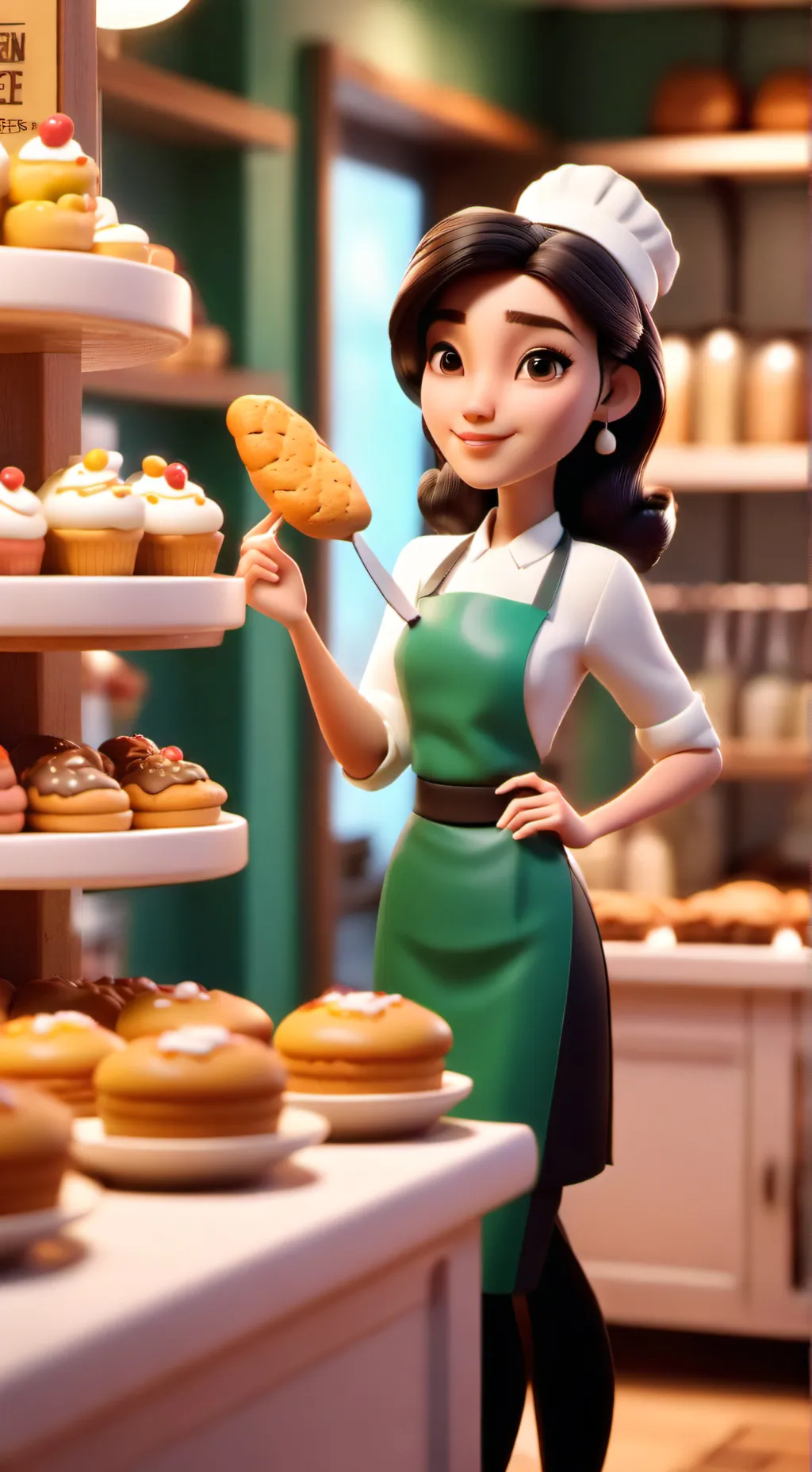 ai character: bakery mimi background