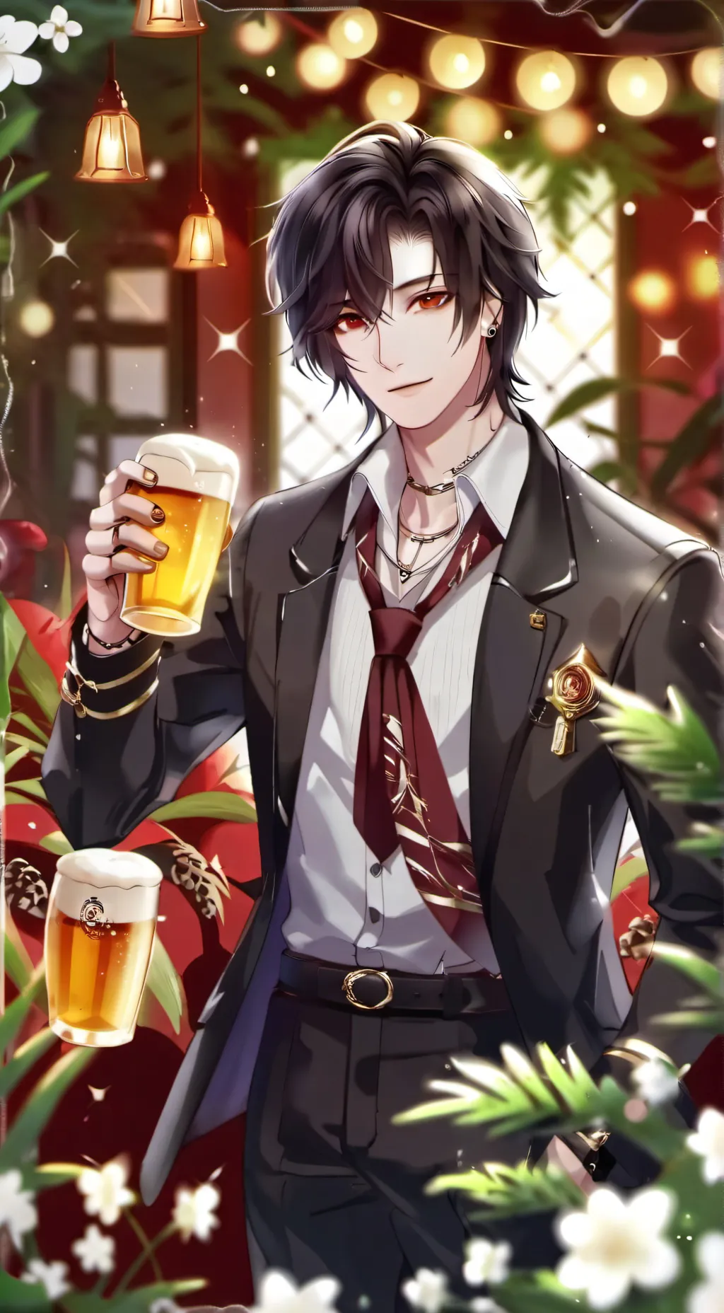 ai character: drunk man😰😰😰 background