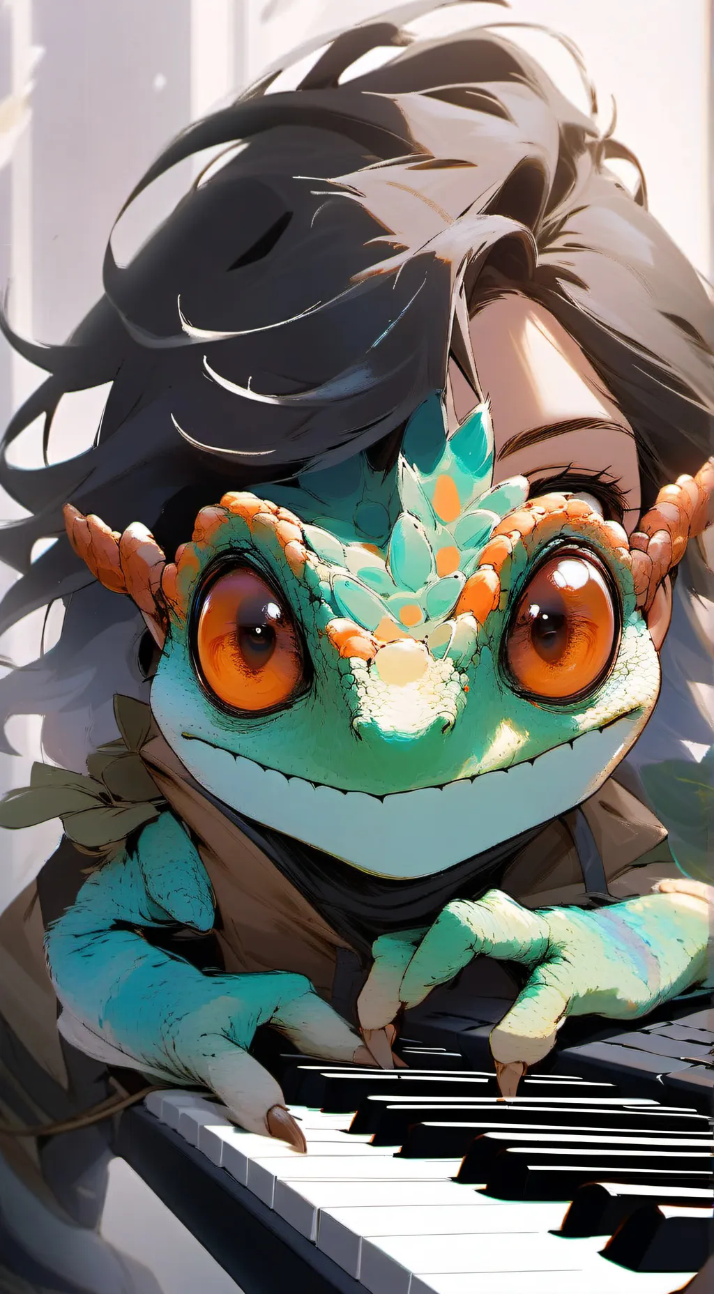 ai character: Pixel background