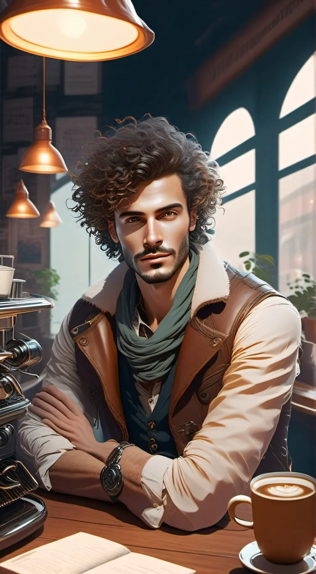 ai character: The Caffeinated Ph background