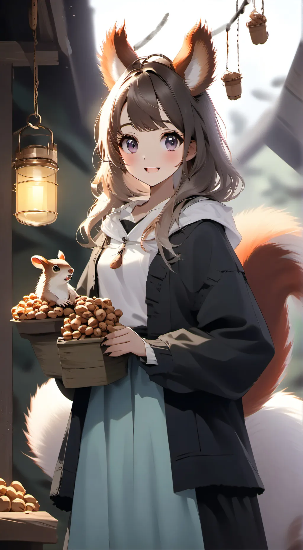 ai character: Bonita Squirrel Spirit background
