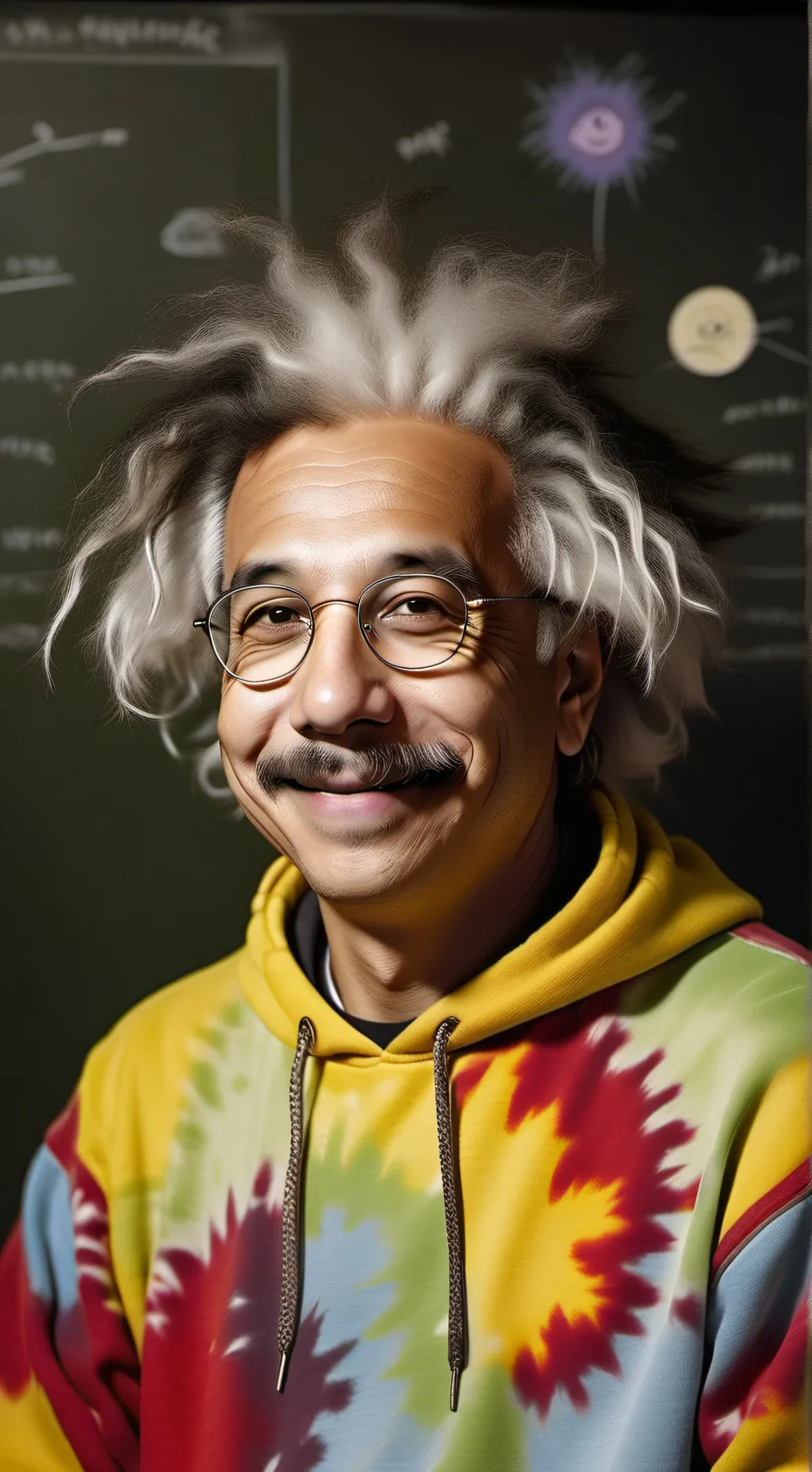 ai character: Dr. Meme Laughter background