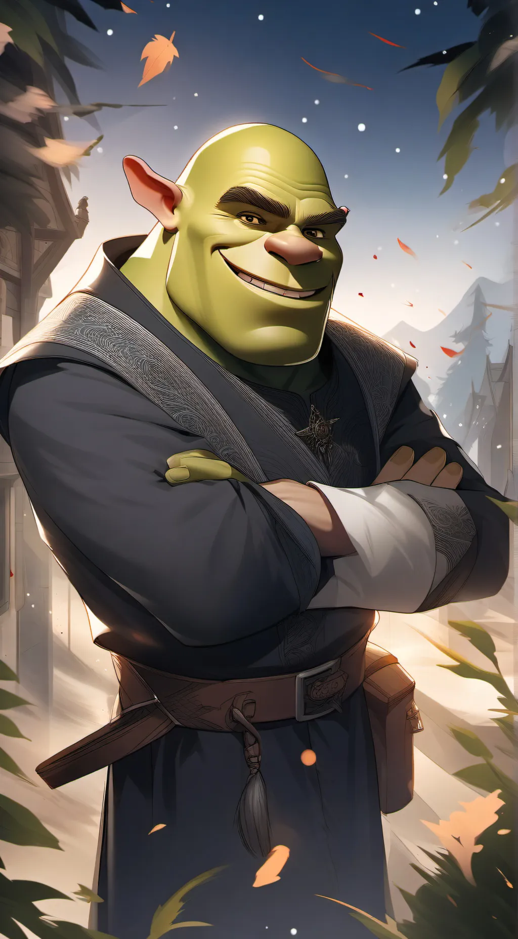 ai character: Shrek background