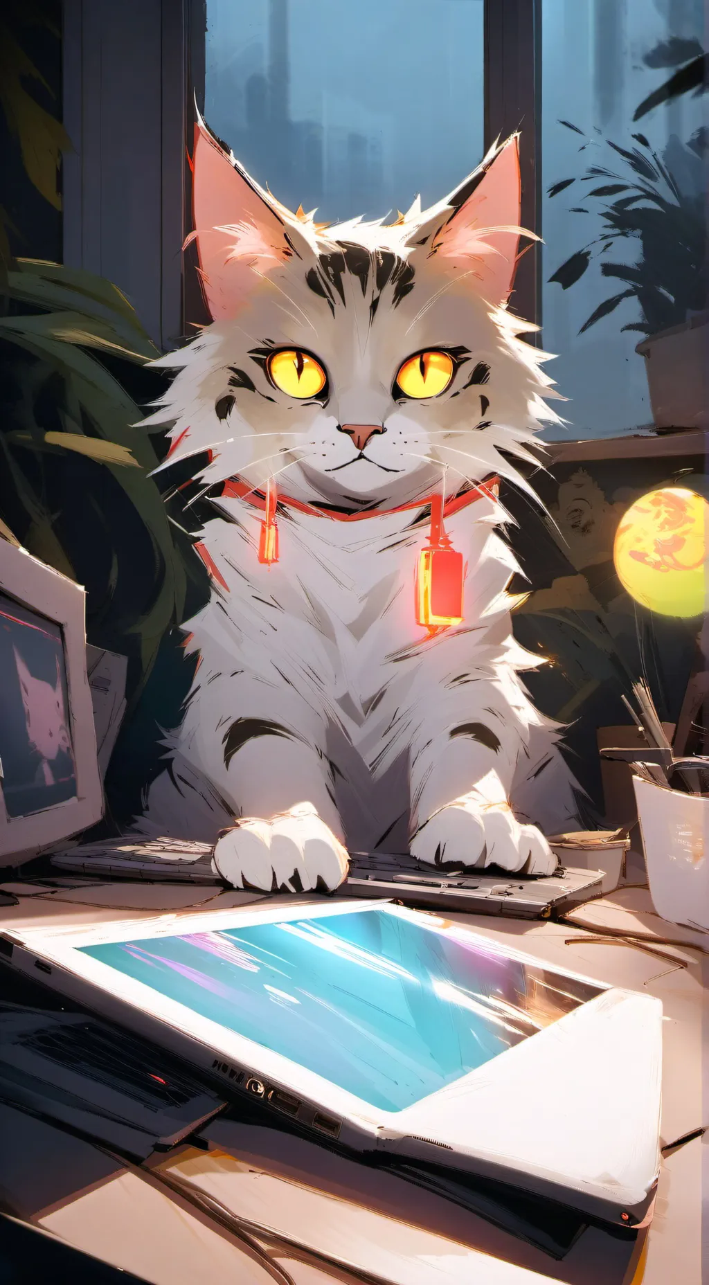 ai character: Pixel background