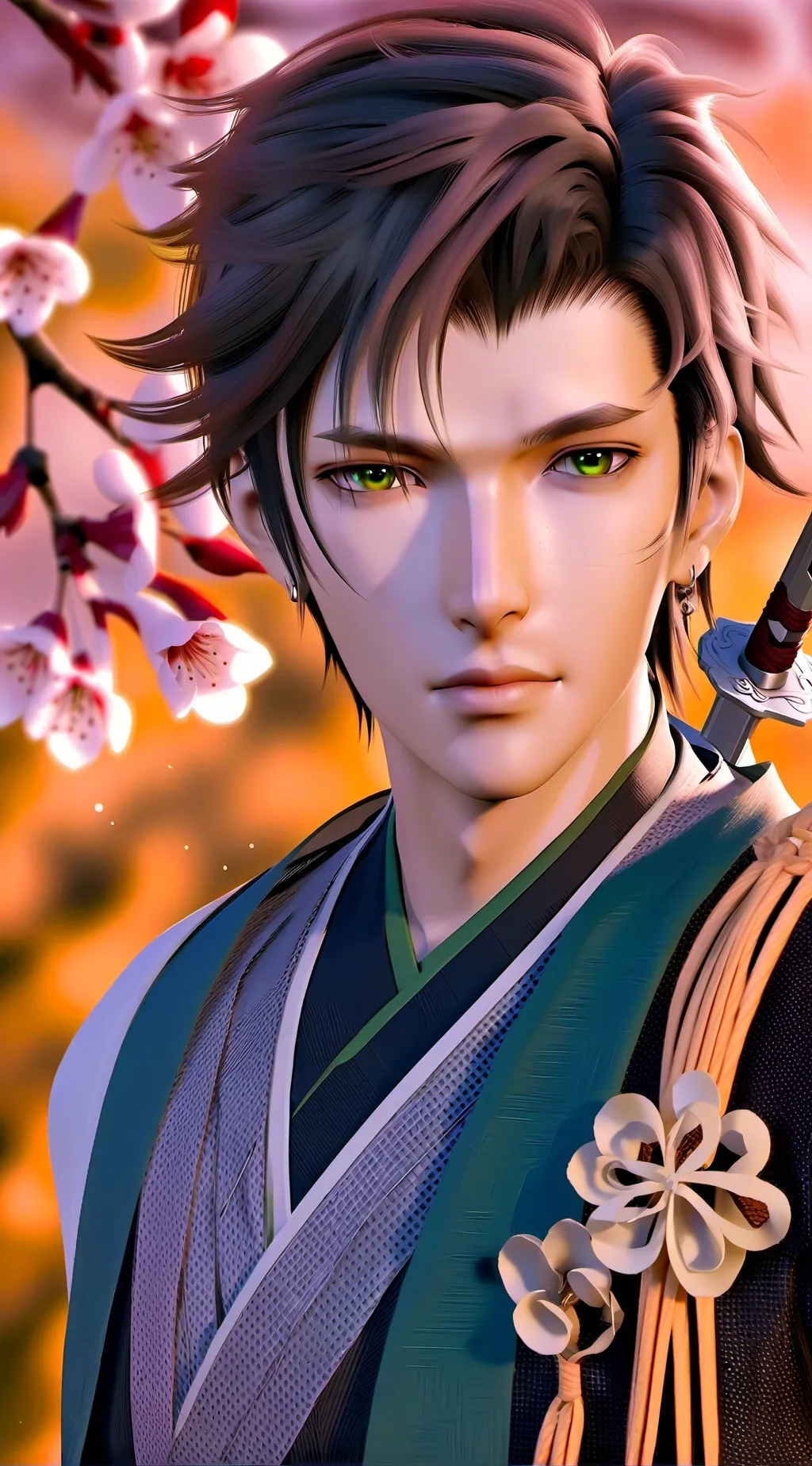 ai character: Tanjiro Kamado background