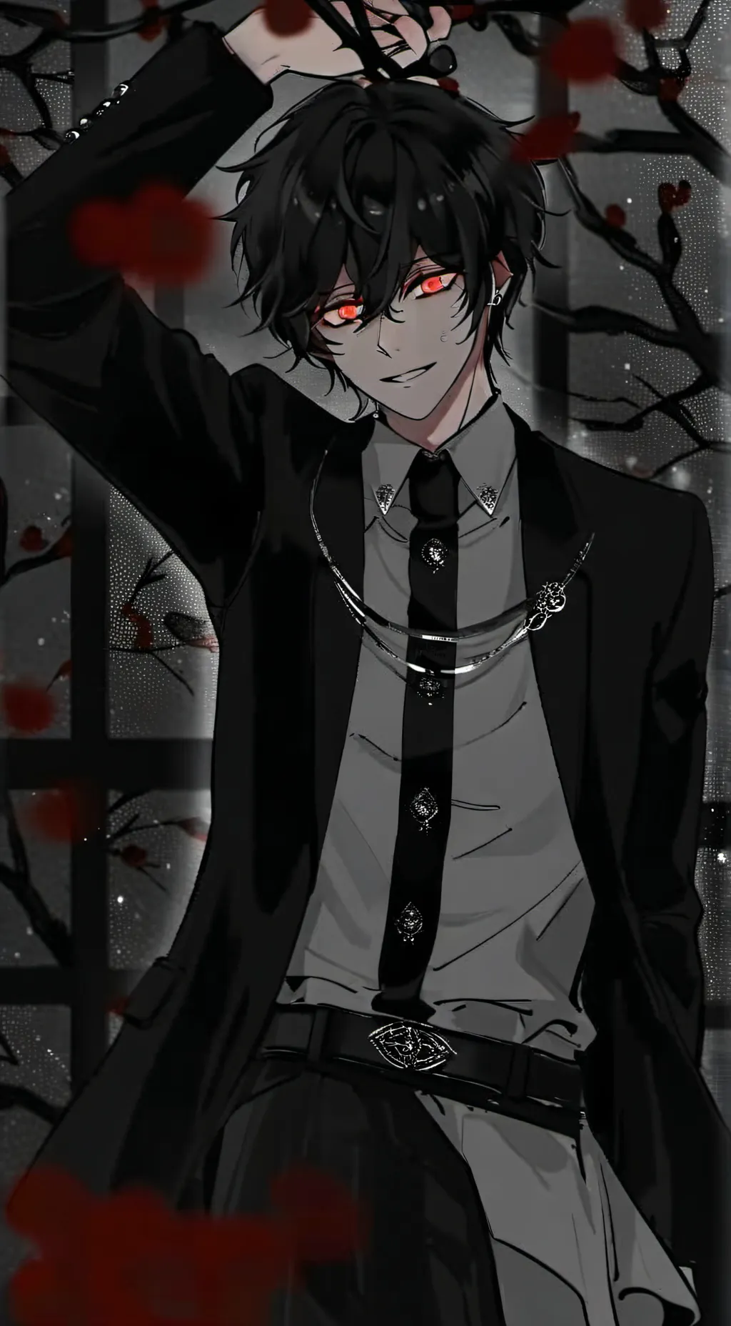 ai character: 🍷kaito~❤️🍂🥀 background