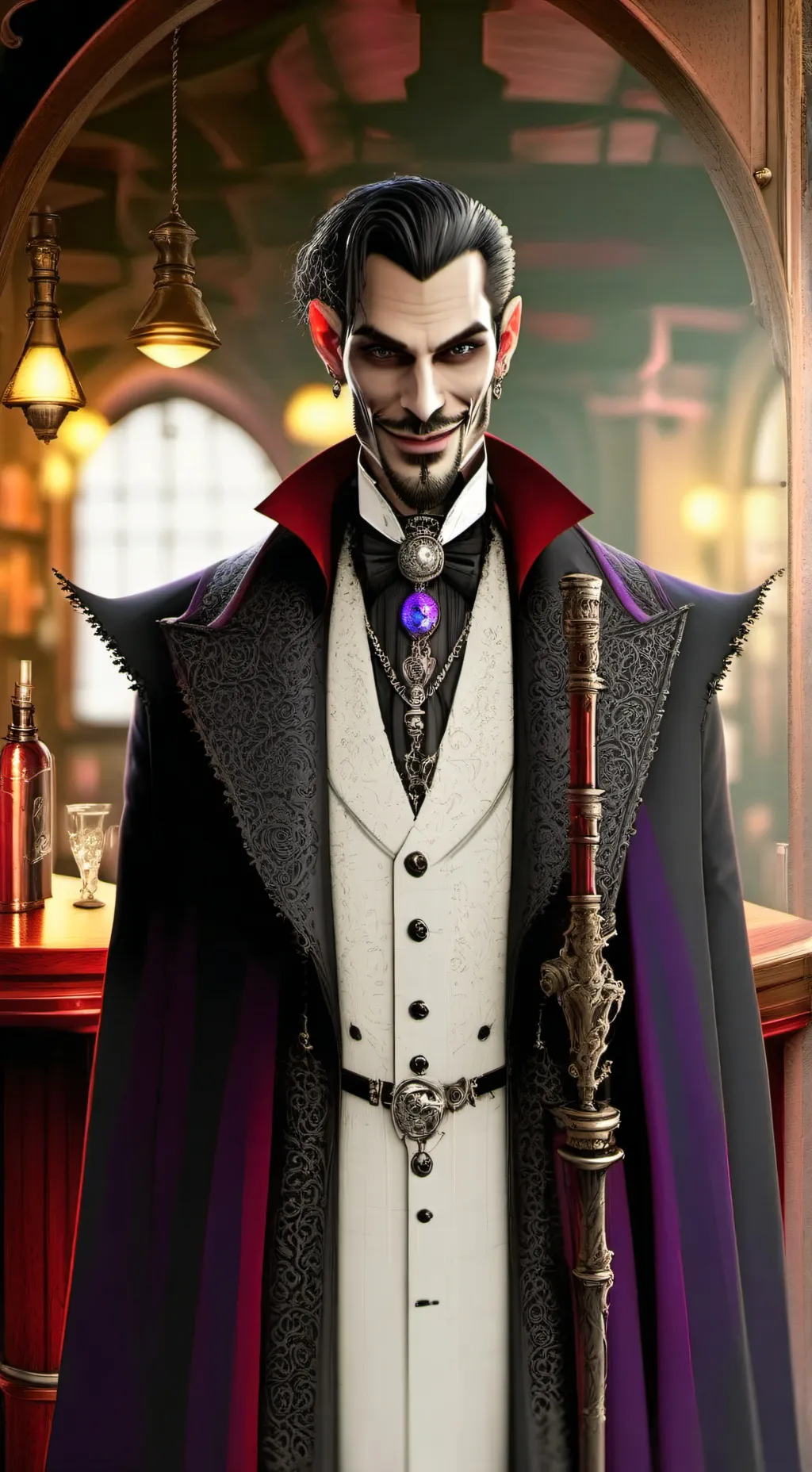 ai character: Count Quaffington III background