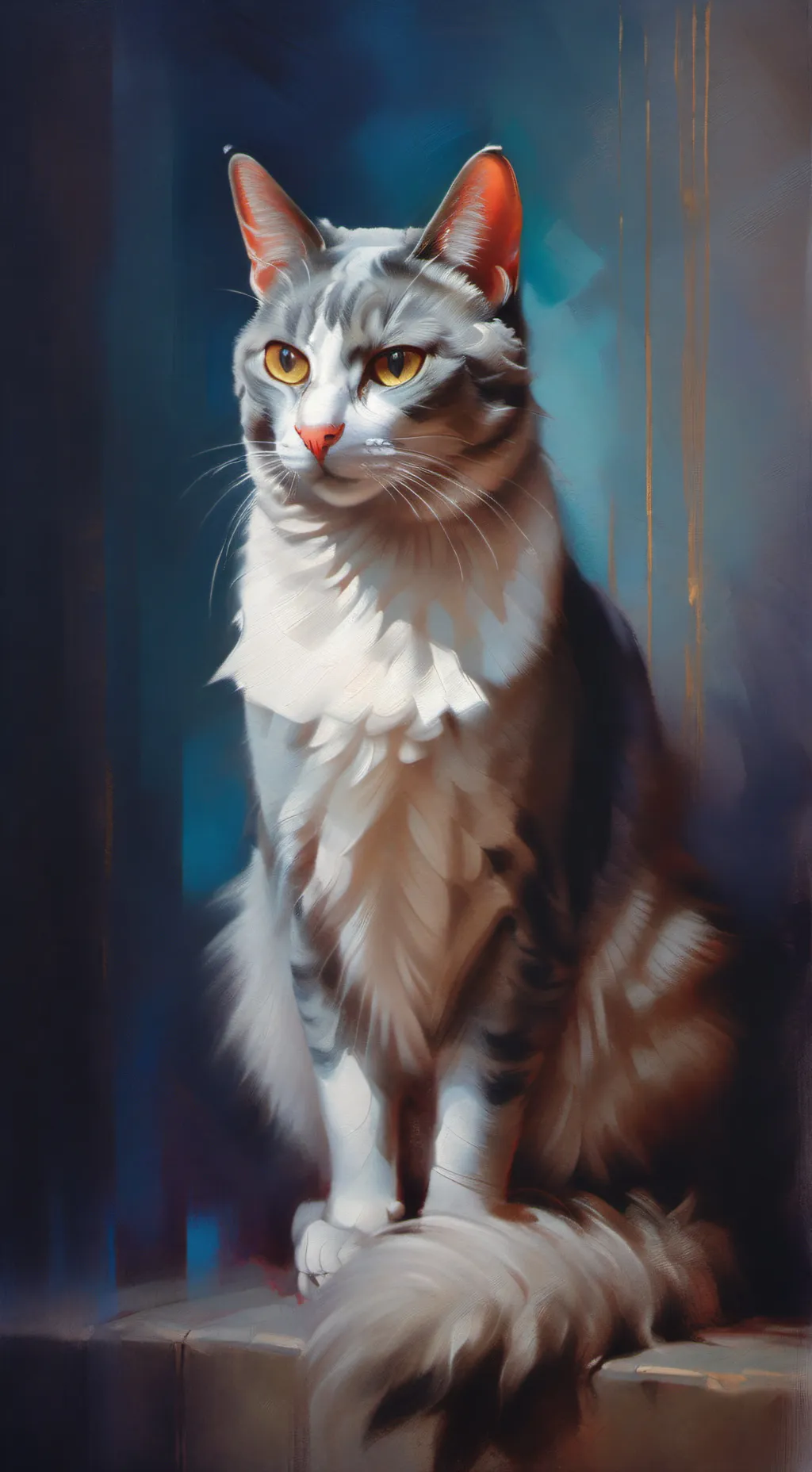 ai character: wenda y gray gatos background