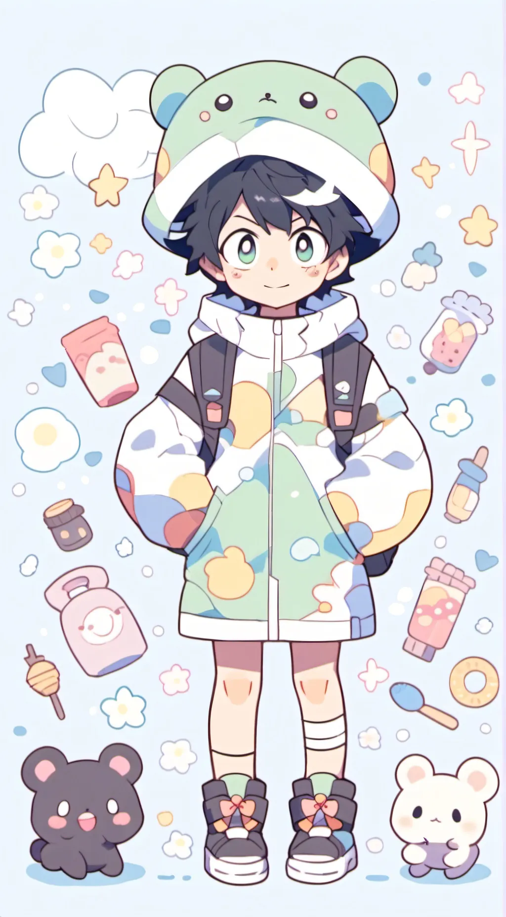 ai character: Izuku midoriya background