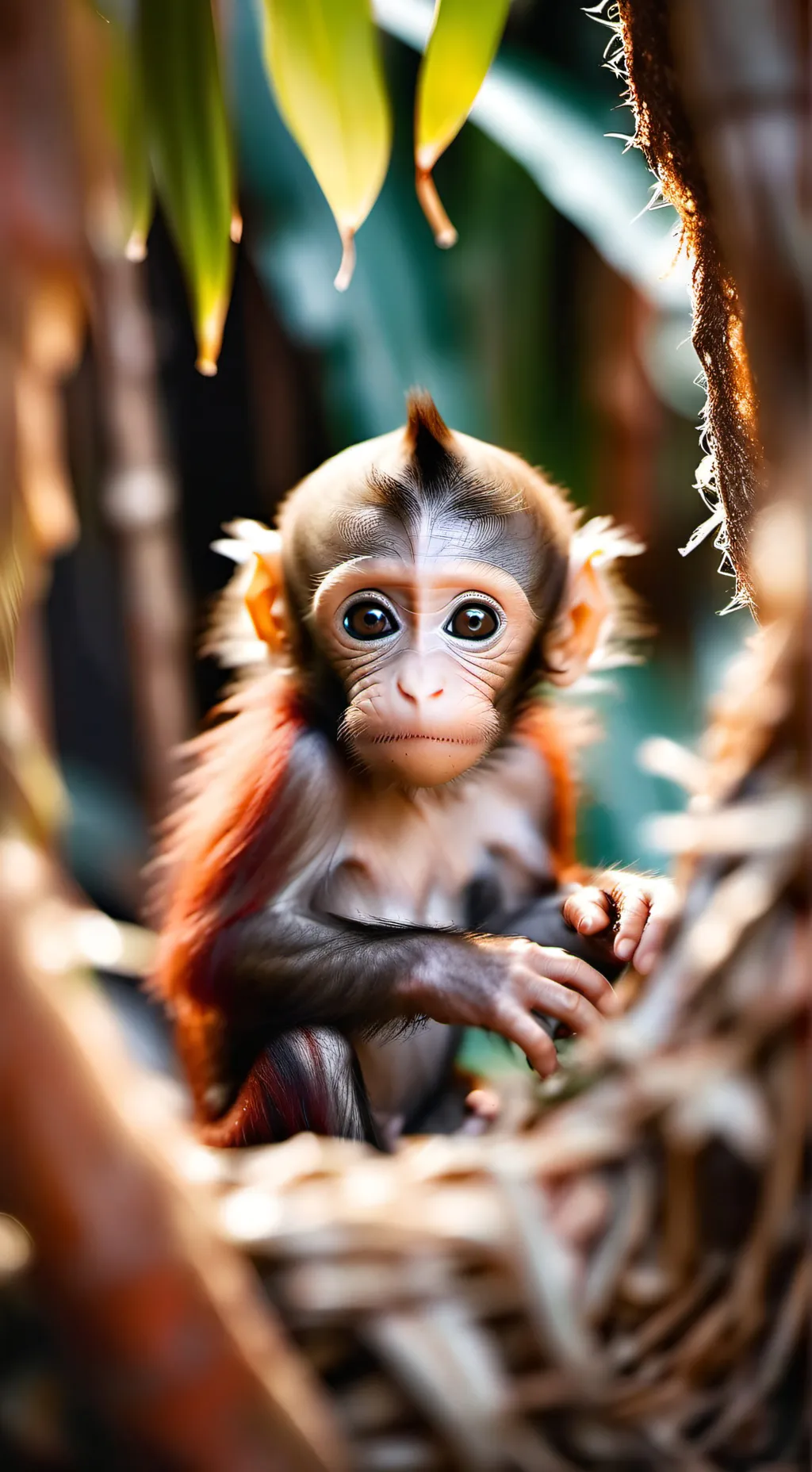 ai character: monkey pee background