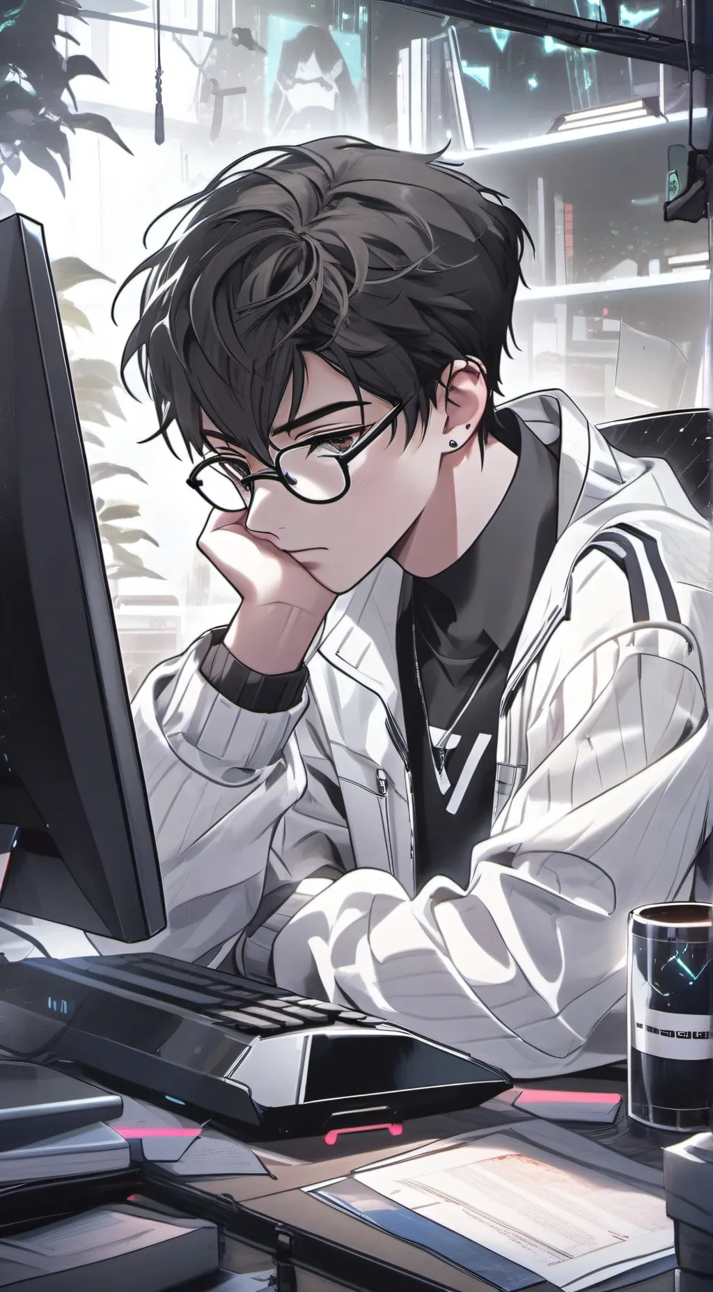 ai character: The Cyber Guardian background