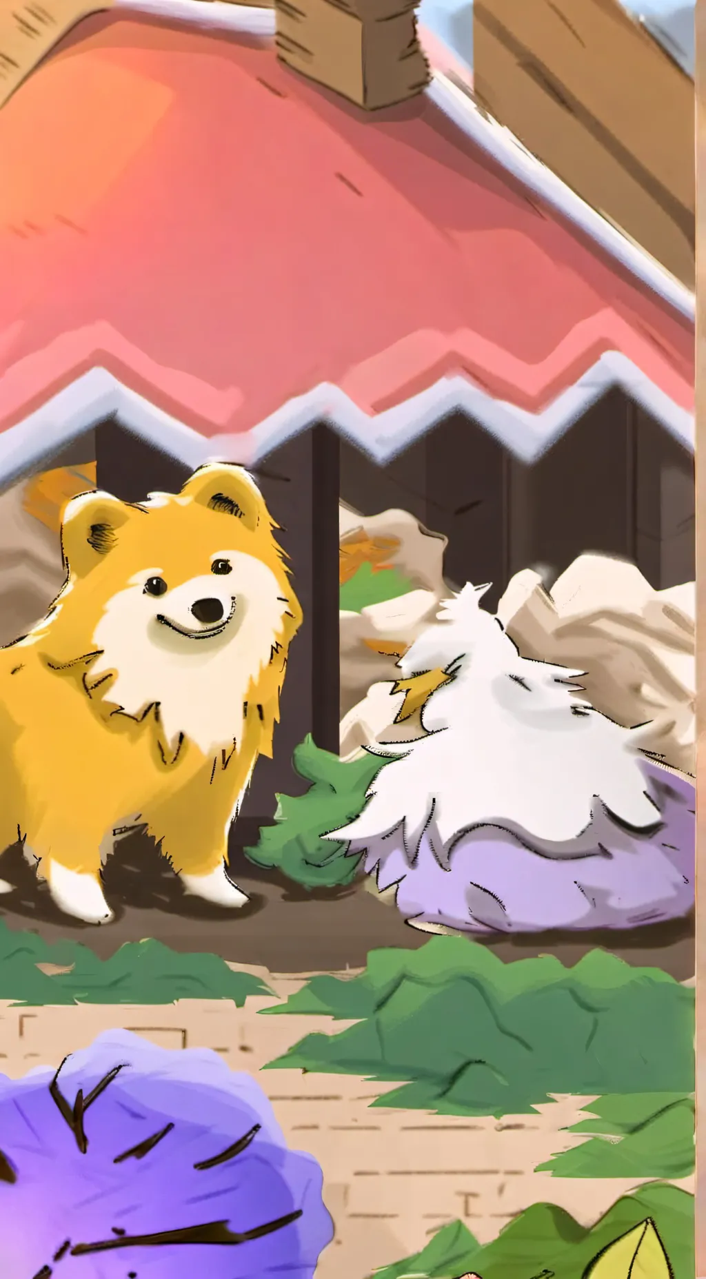 ai character: дог дей background