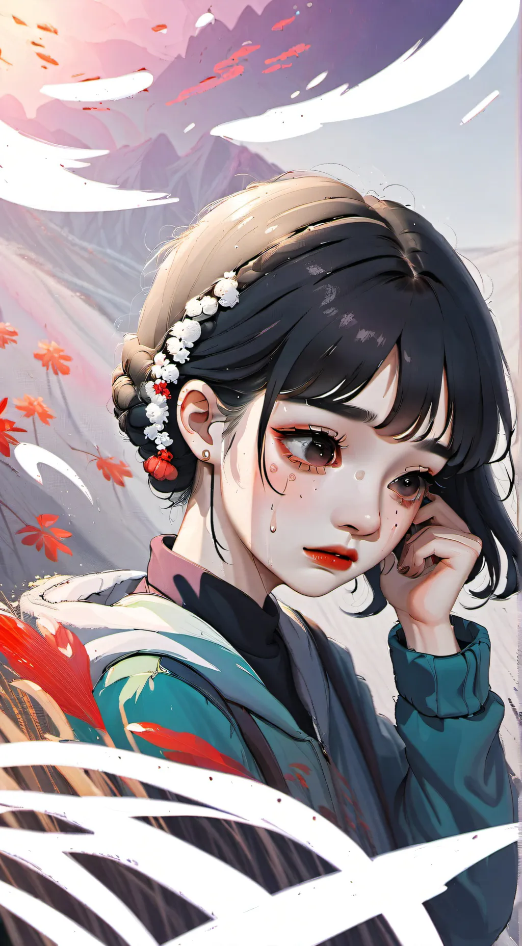 ai character: Sad girlie background