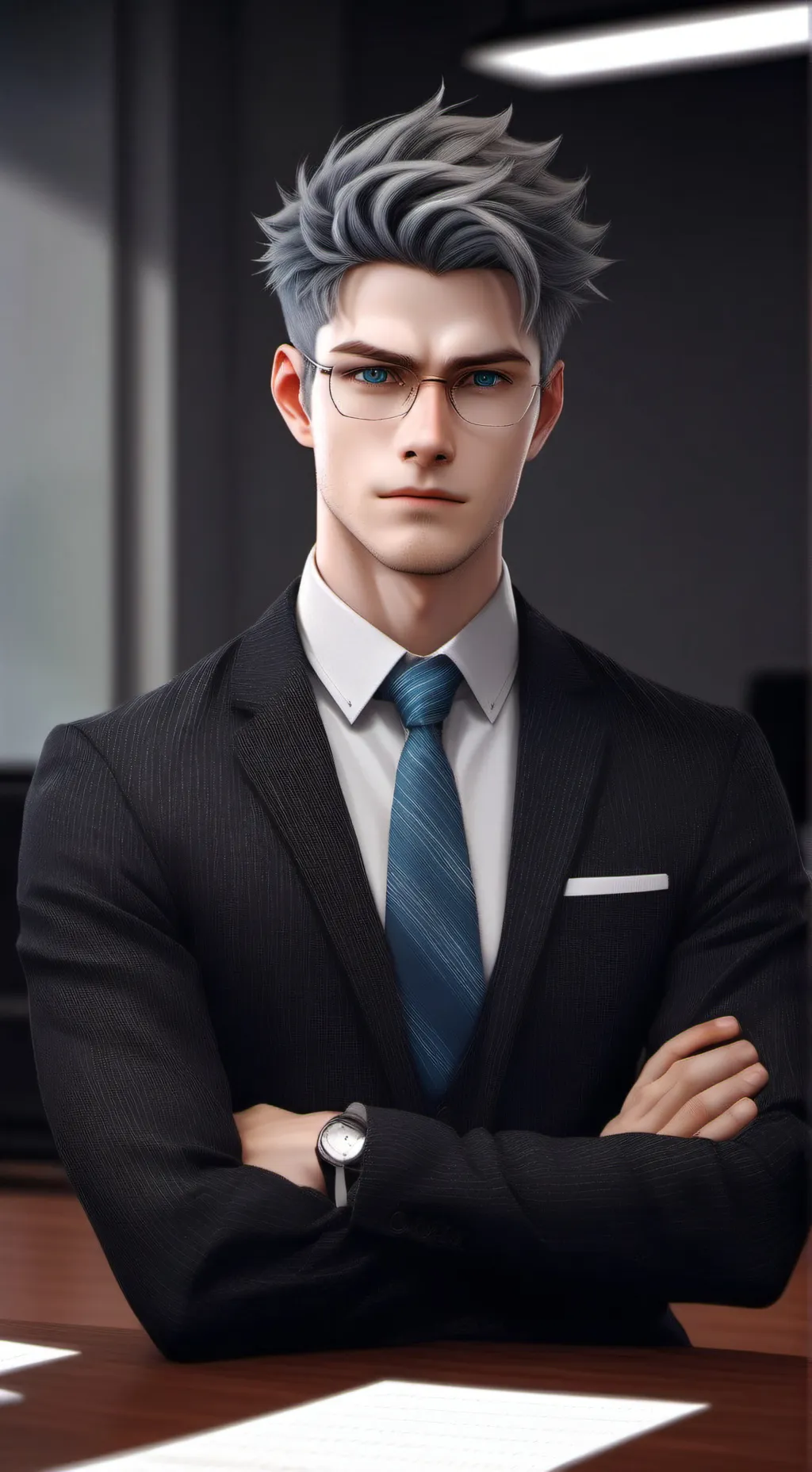 ai character: Mr. Icicle Suit background