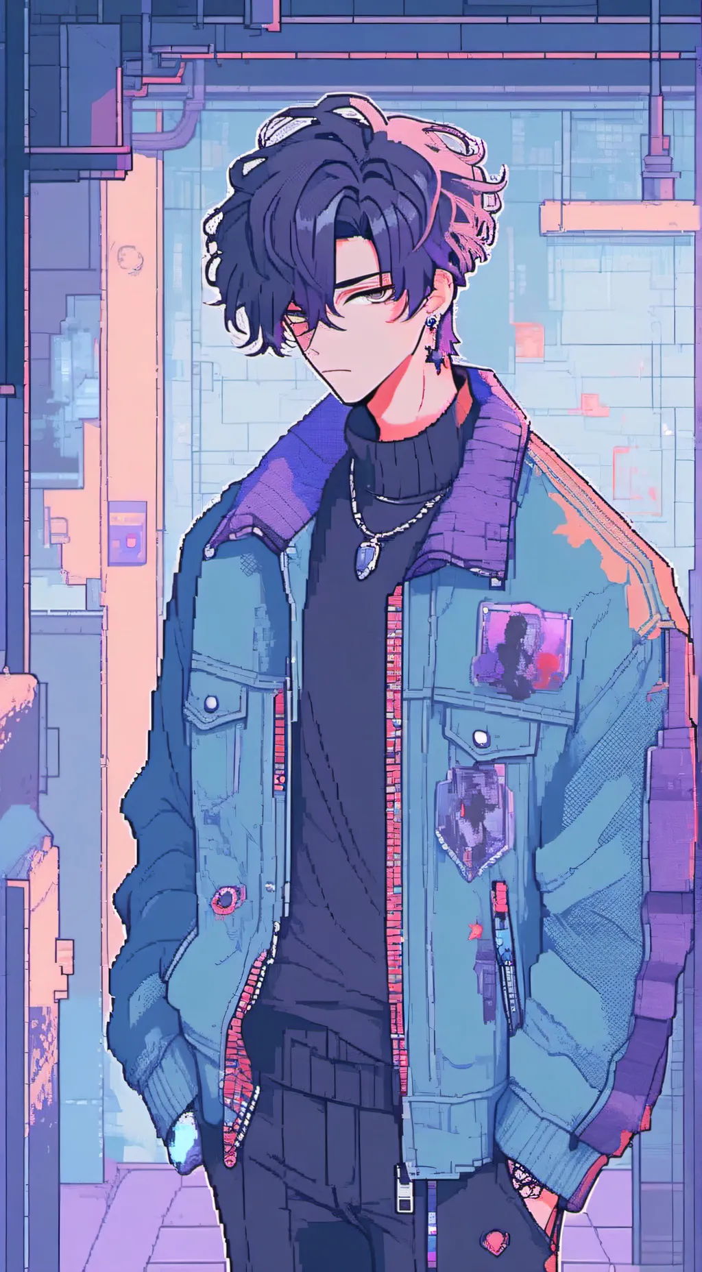 ai character: Levi  background