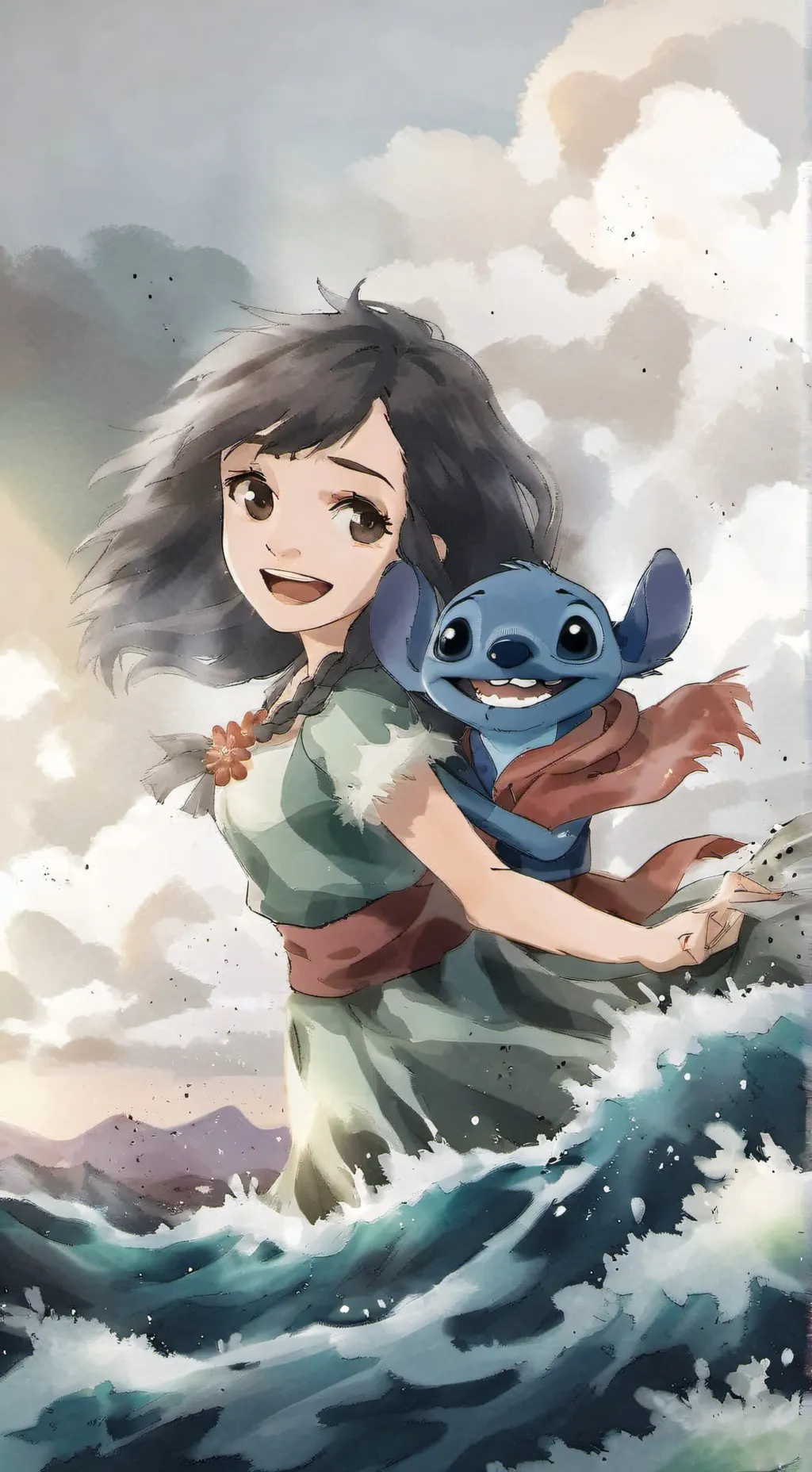 ai character: STITCH background