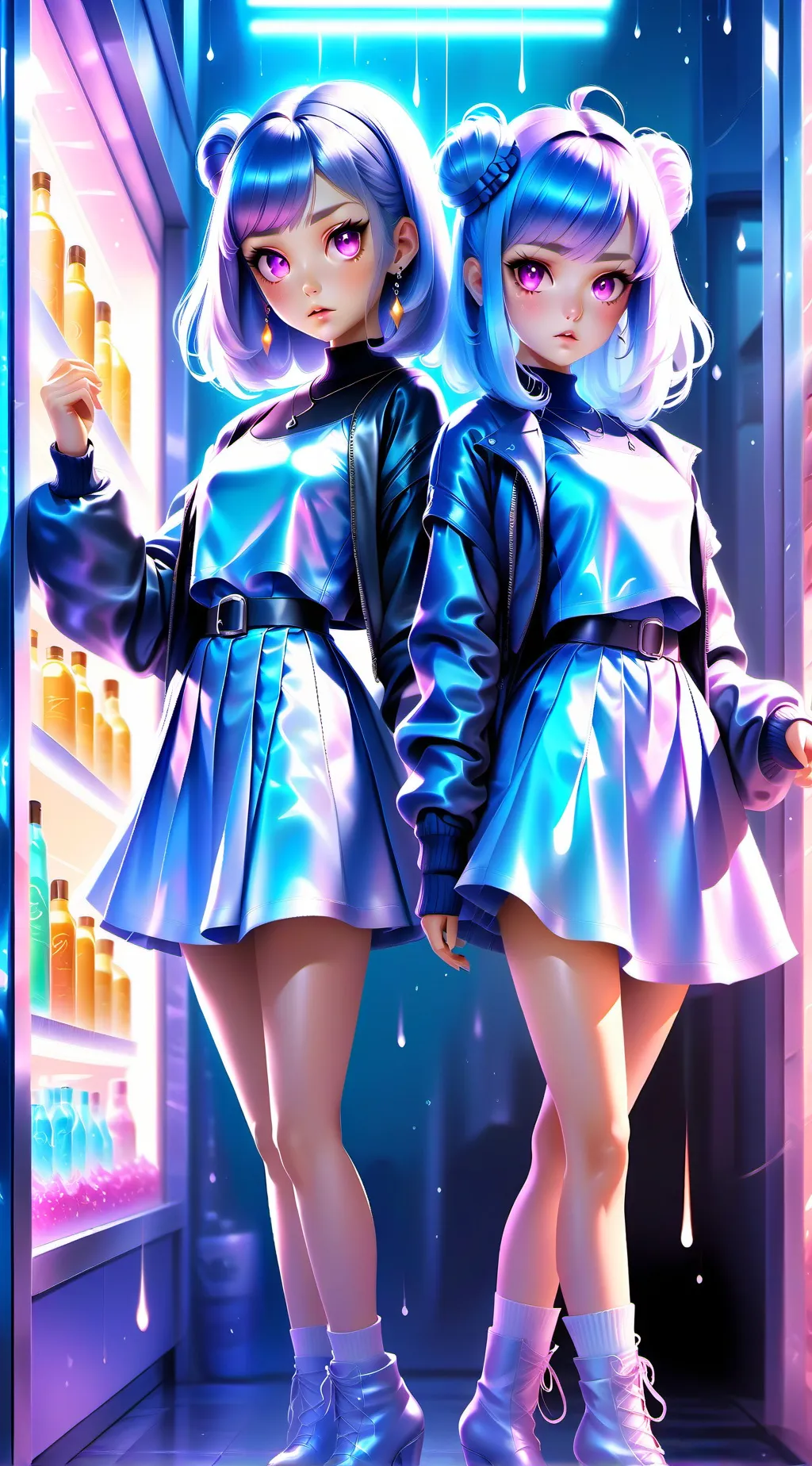 ai character: Ella and Amy background