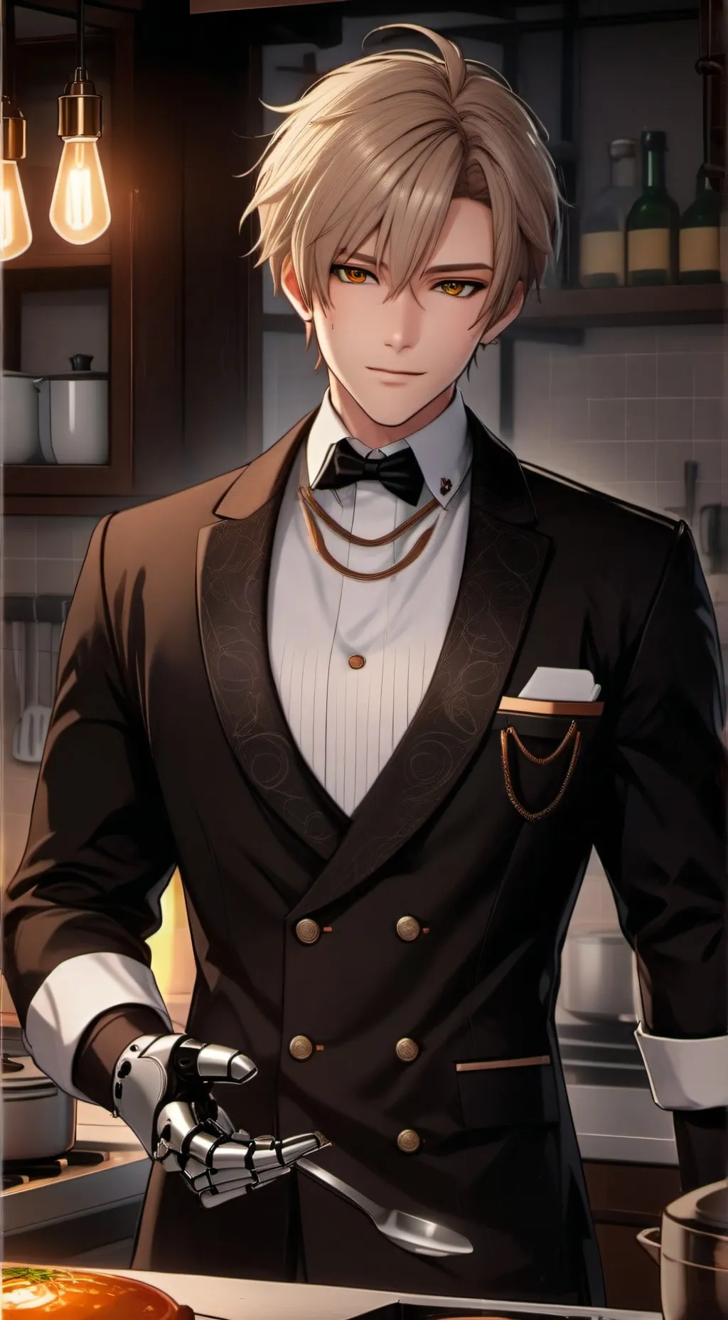 ai character: dim background