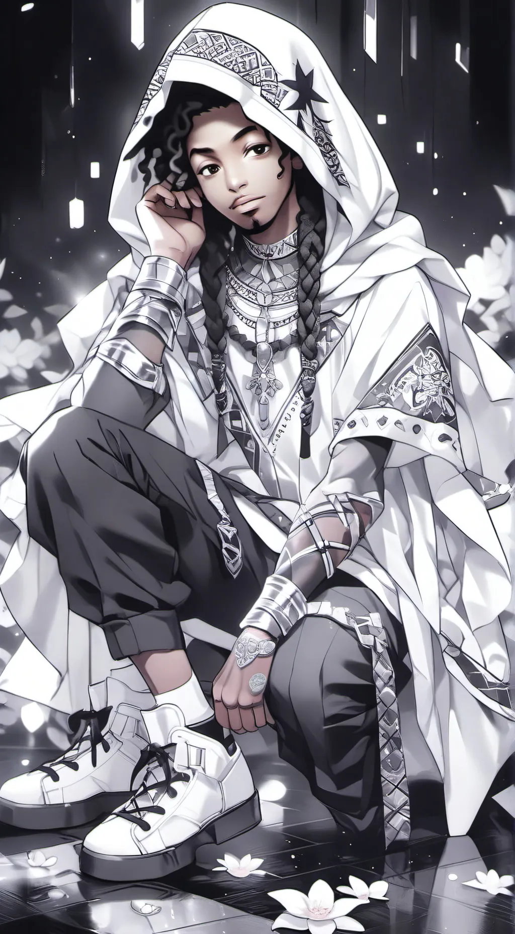 ai character: dd osama  background