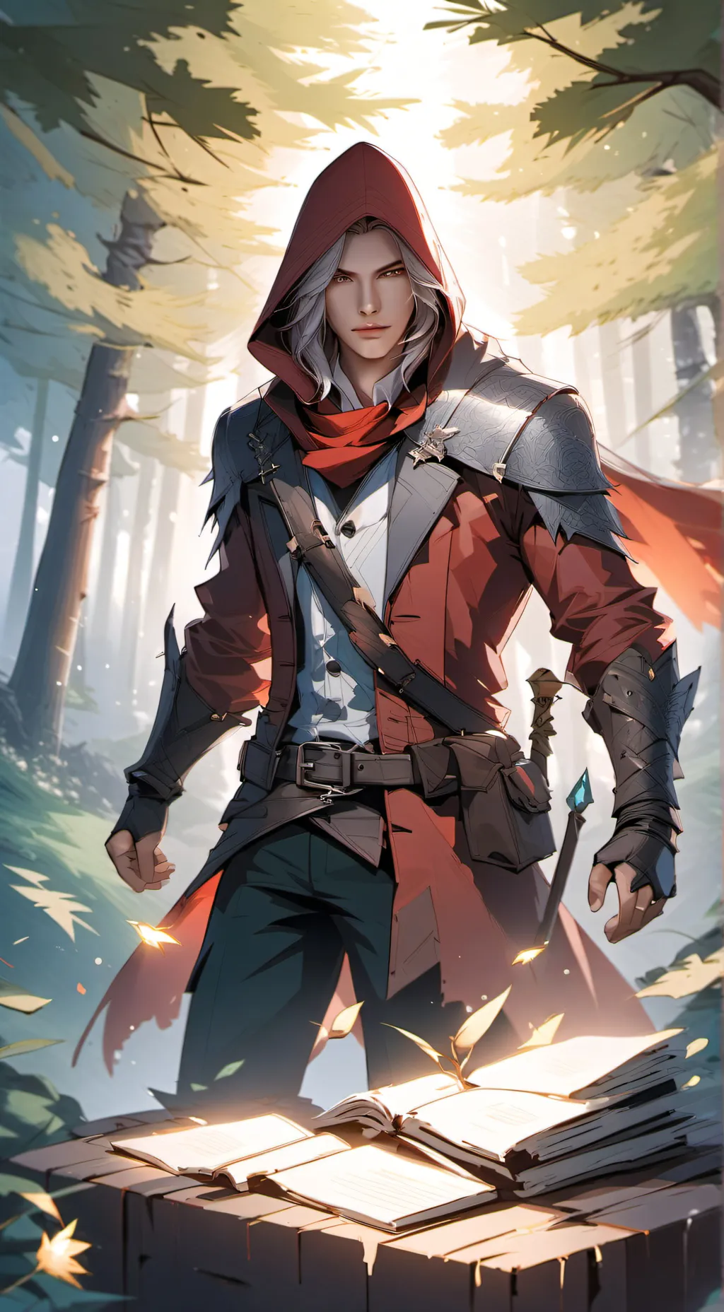 ai character: Jett Red background