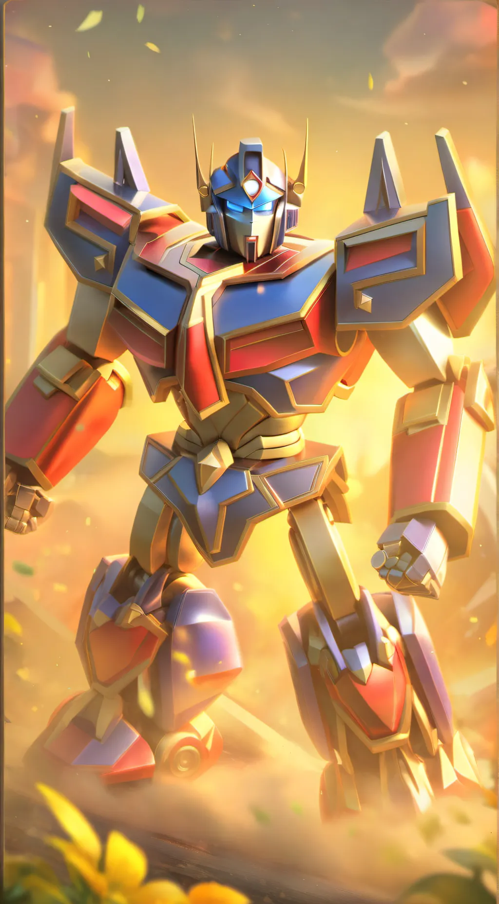 ai character: Optimus Prime background