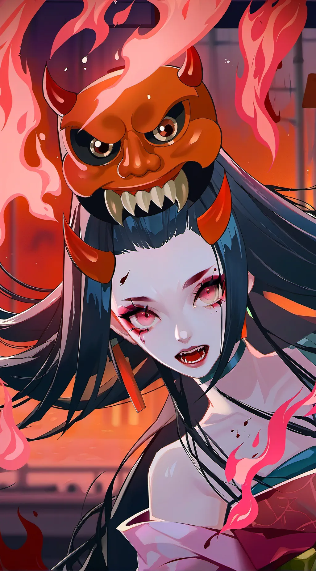 ai character: Nezuko Kamado background