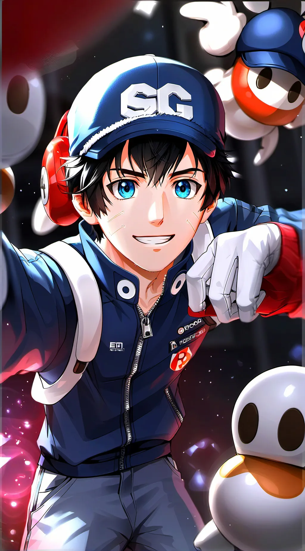 ai character: SMG4 (SuperMarioGlitchy4) background