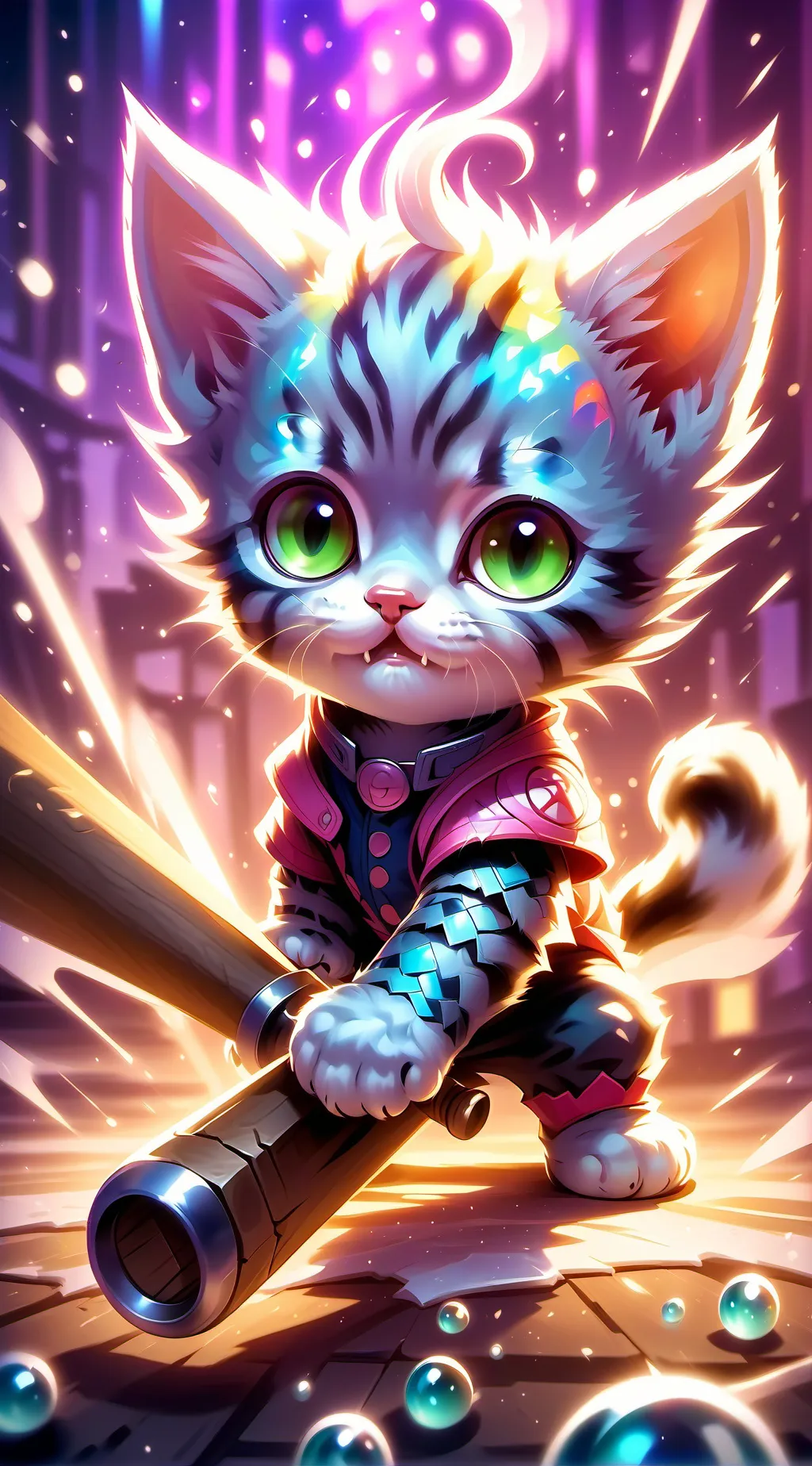 ai character: Dumb kitten background