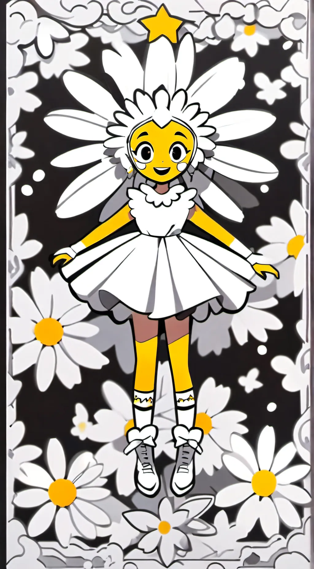 ai character: dandys world daisy background